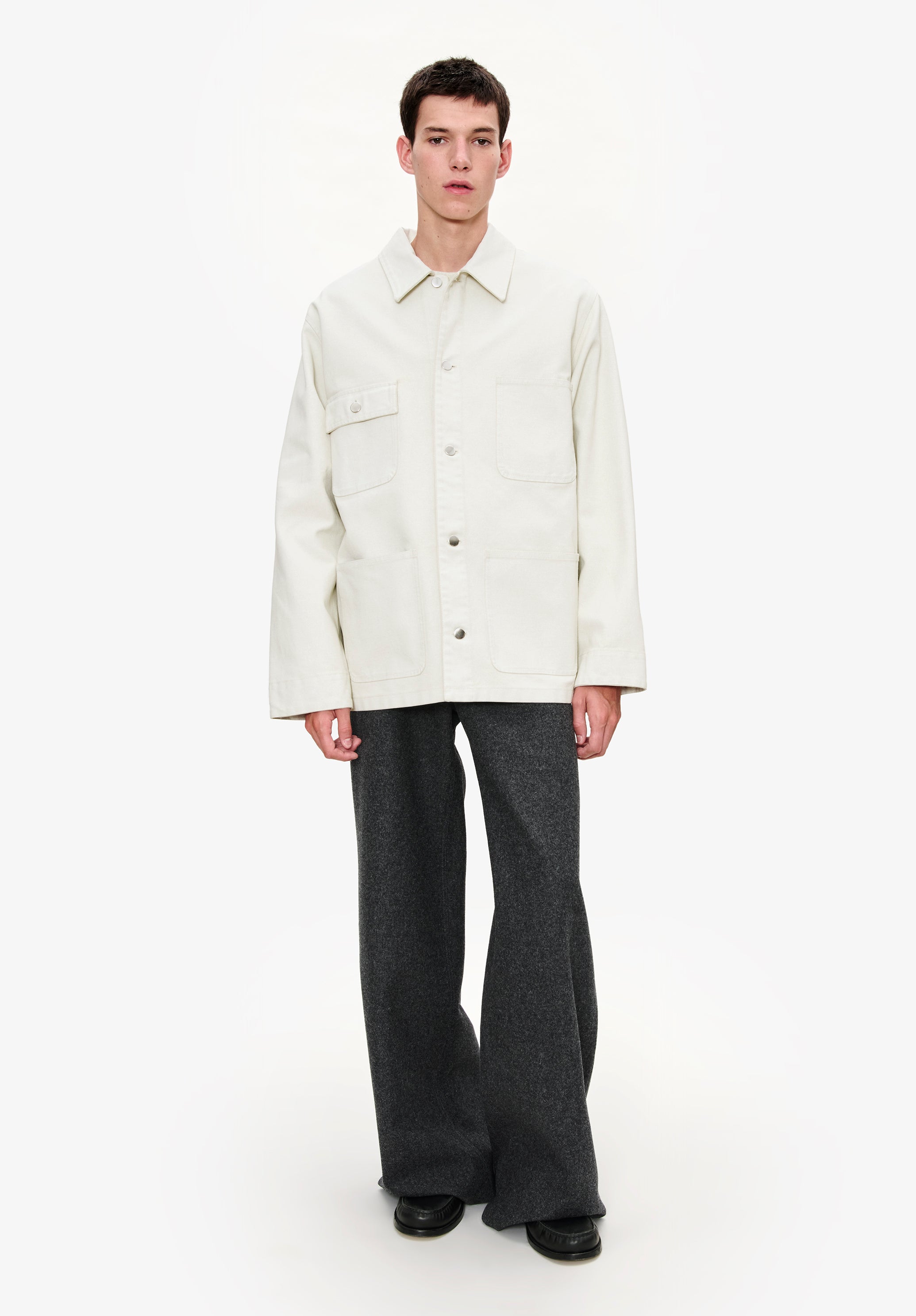 A.P.C. Weite Hemdjacke Beige Overshirt M Baumwolle