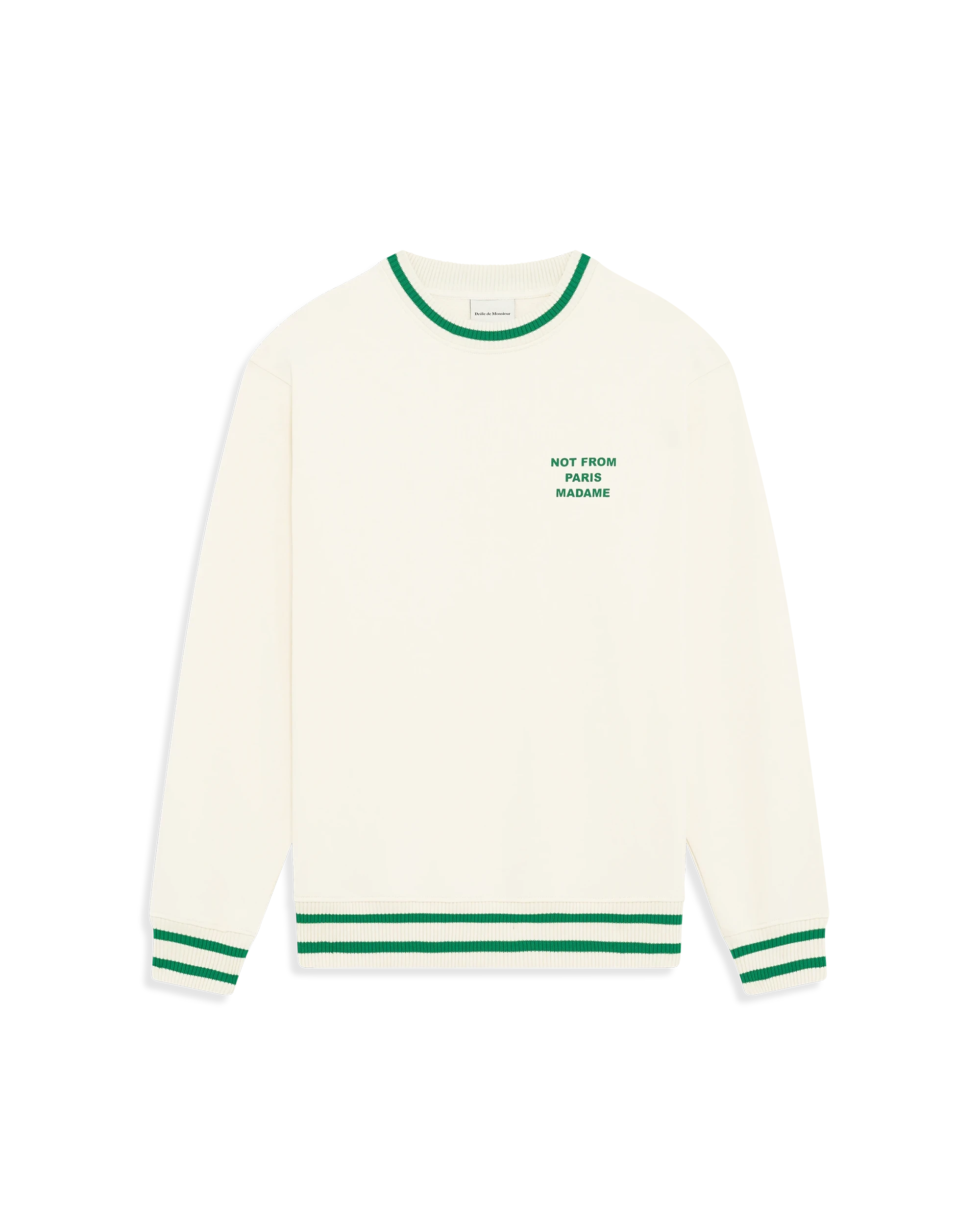 Drôle De Monsieur Sweatshirt Slogan Sport Sweatshirt Creme