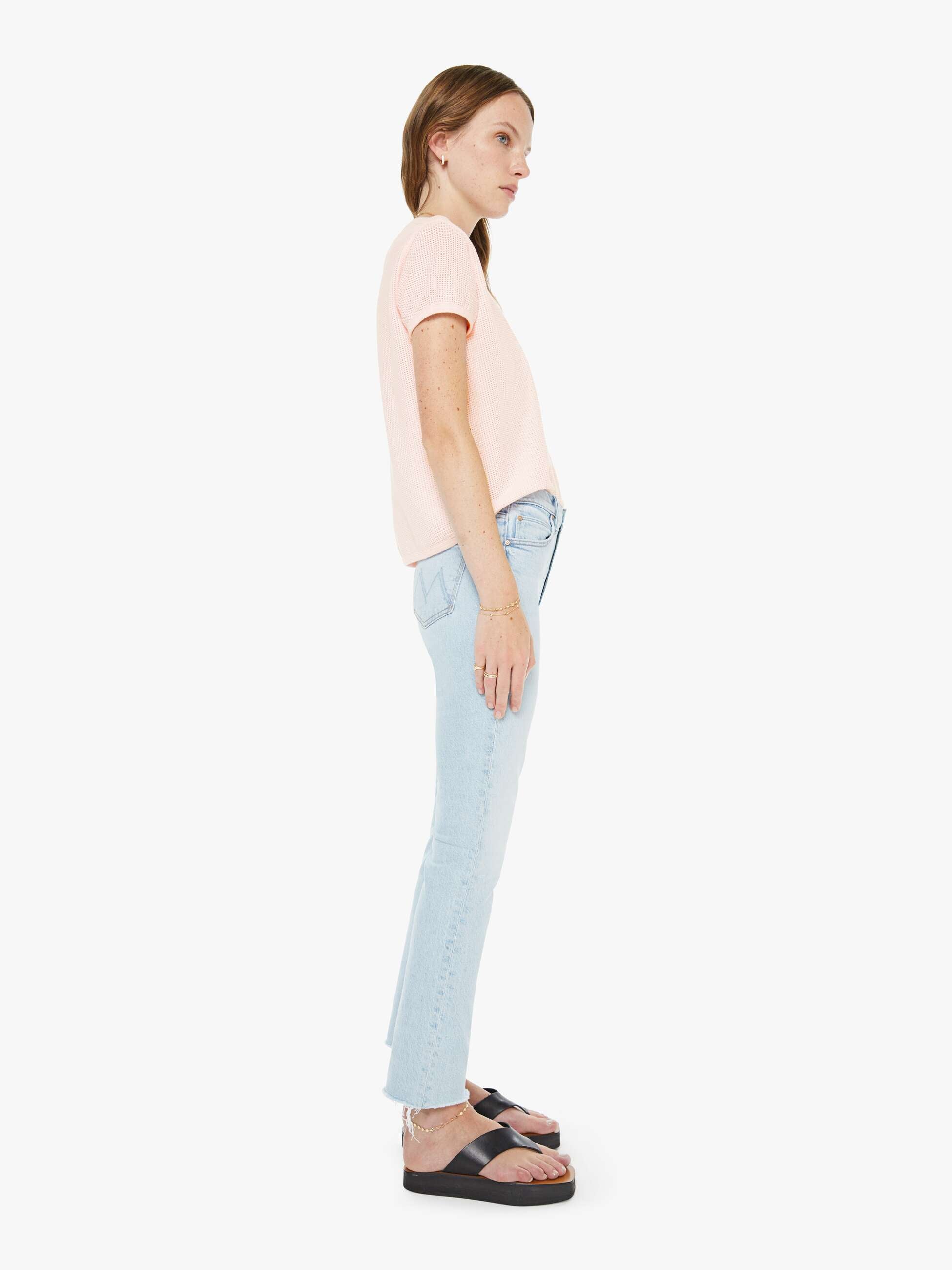 Mother The Rascal Flood Fray Jeans Bring The Cooler High-Rise