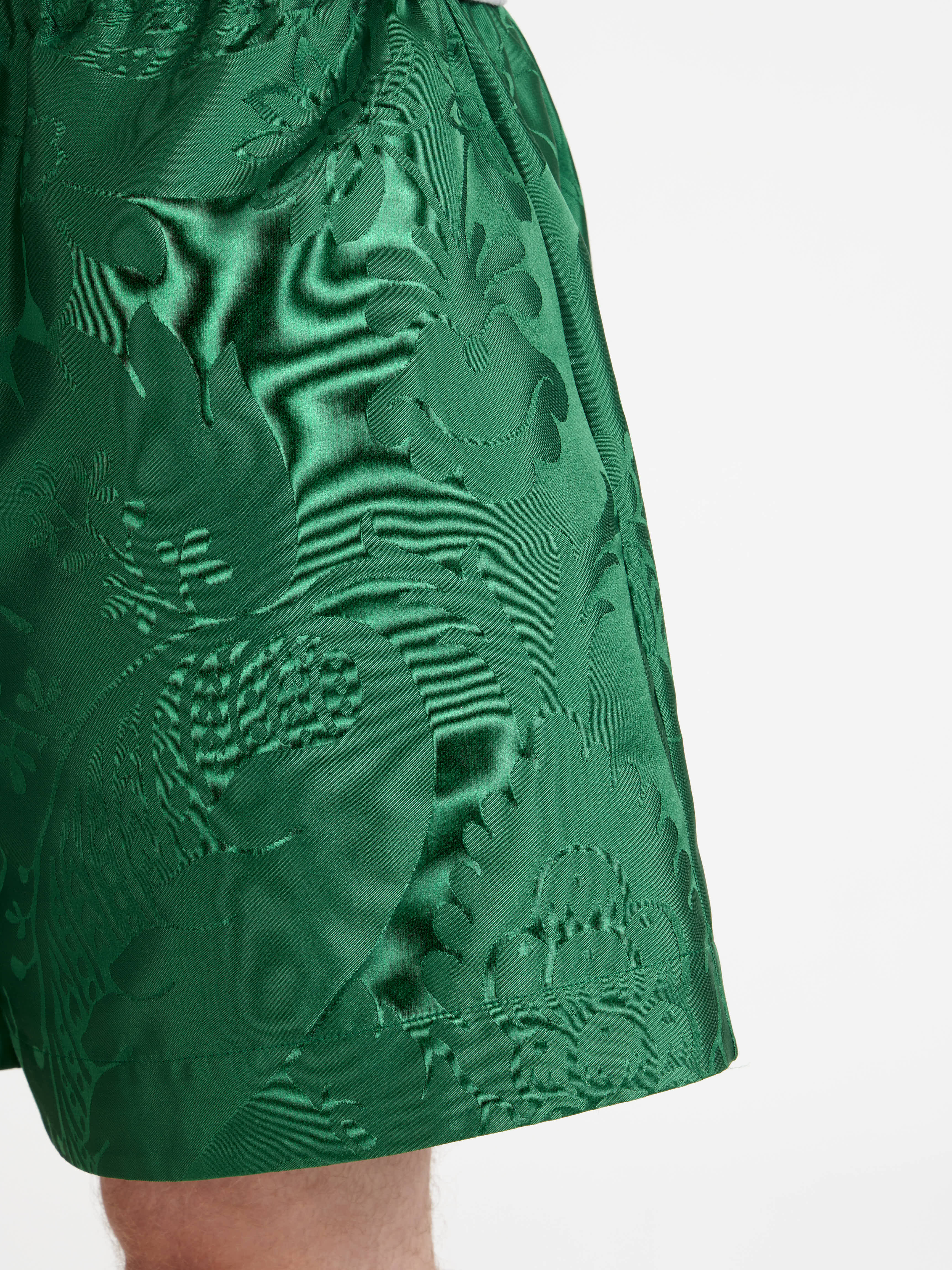 J.W.Anderson Damask Shorts Seide Herren Emerald