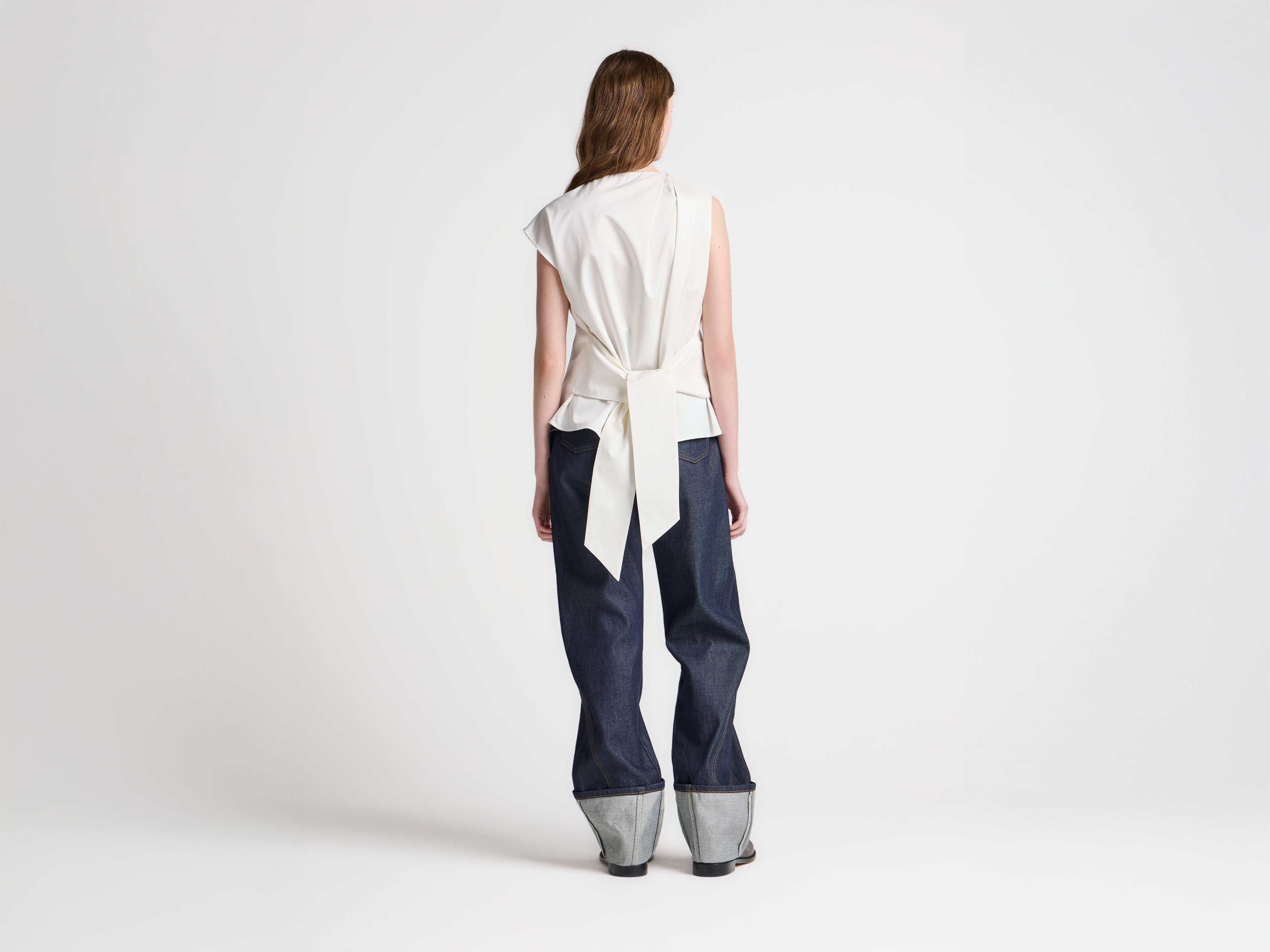 J.W.Anderson Twisted Turn-Up Workwear Damenjeans Indigo