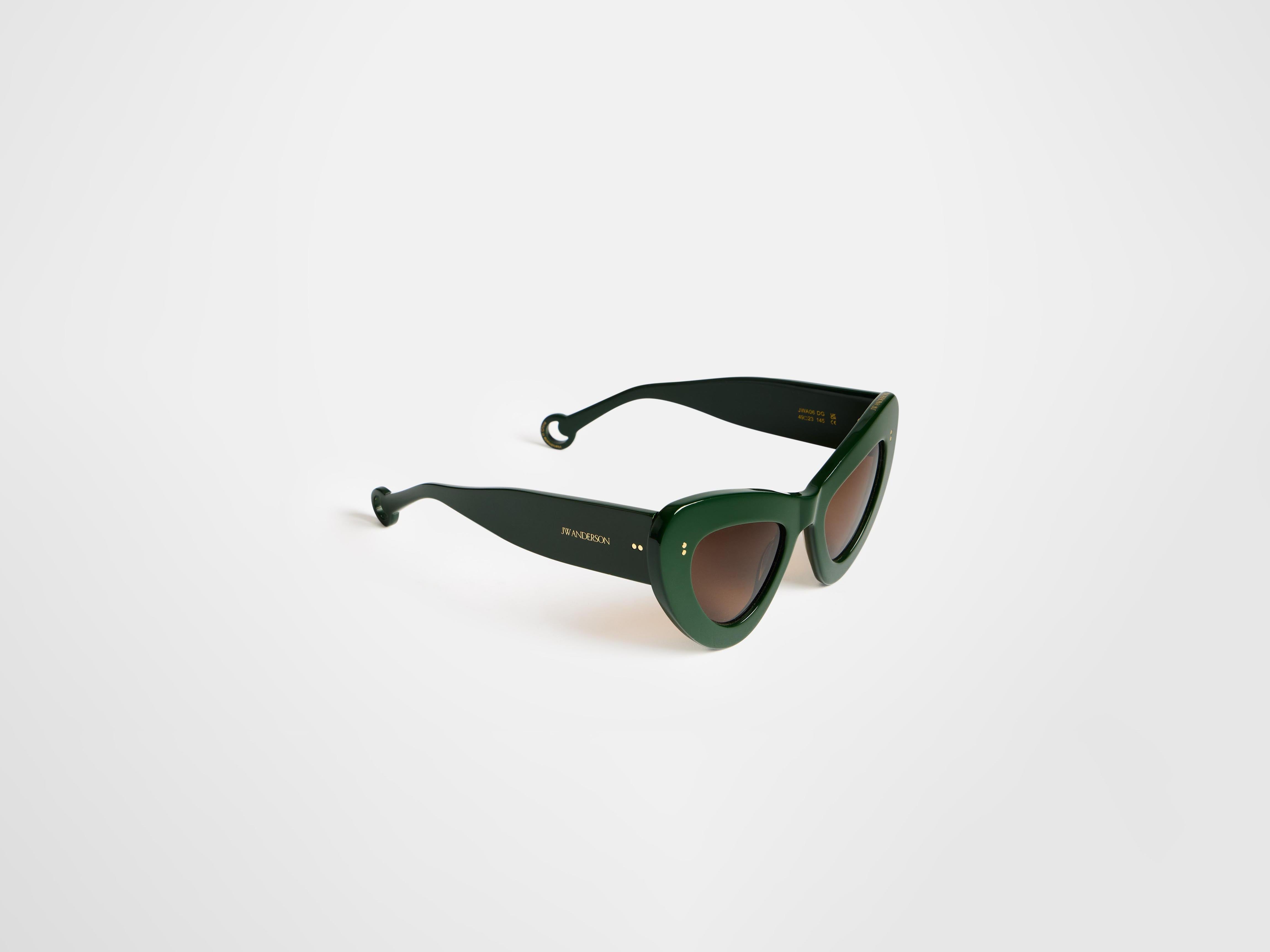J.W.Anderson JWA06 Butterfly Sonnenbrille Forest Green Acetat Unisex