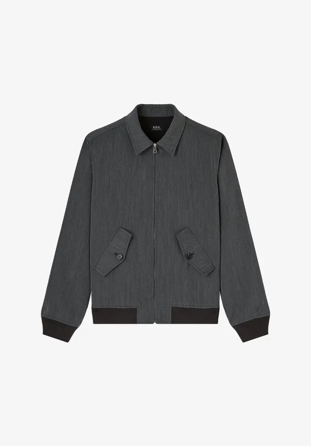 A.P.C. Klassische Jacke grau Baumwolle Wolle L