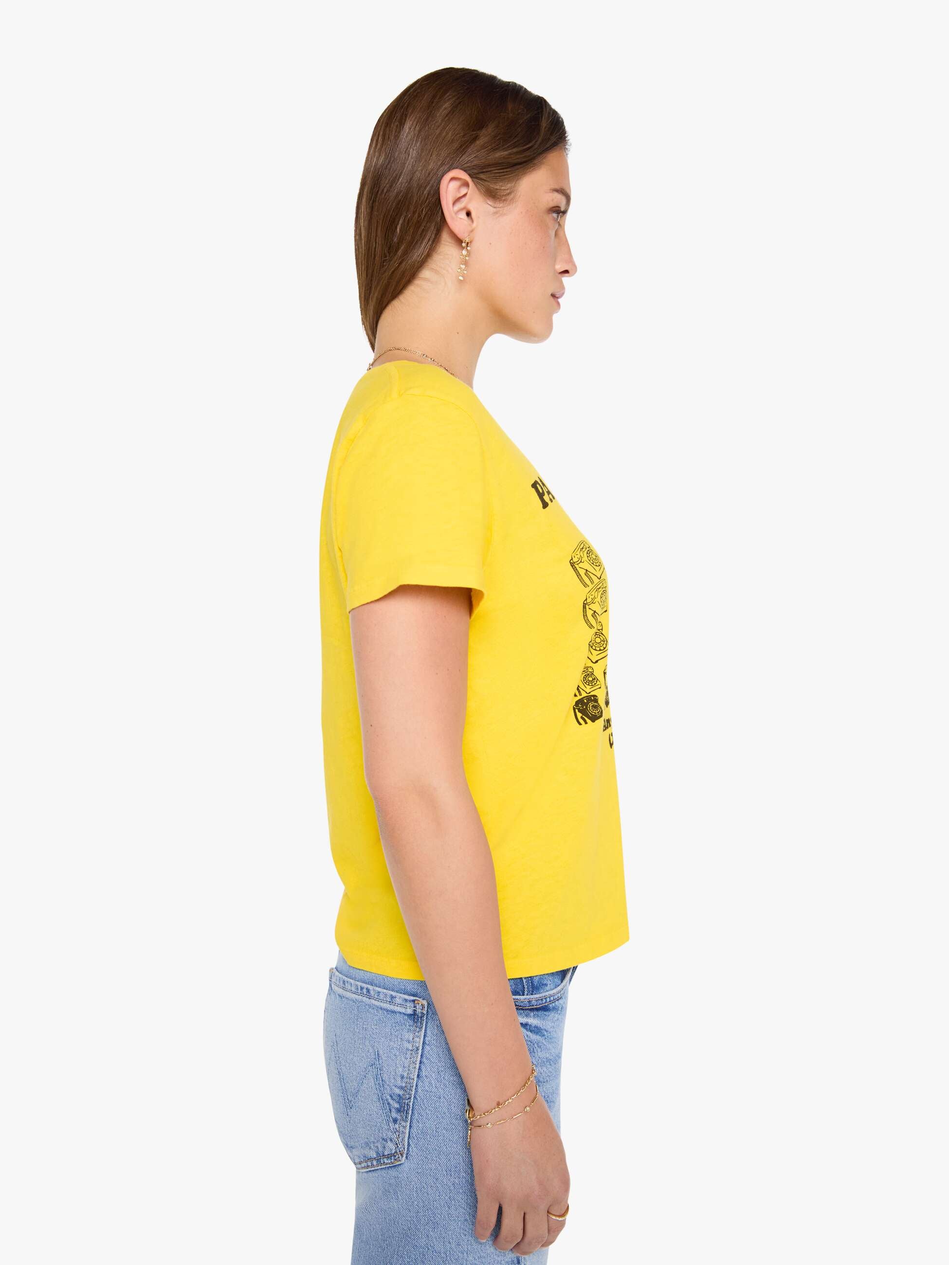 Mother The Lil Goodie Goodie T-Shirt Party On The Phone Gelb