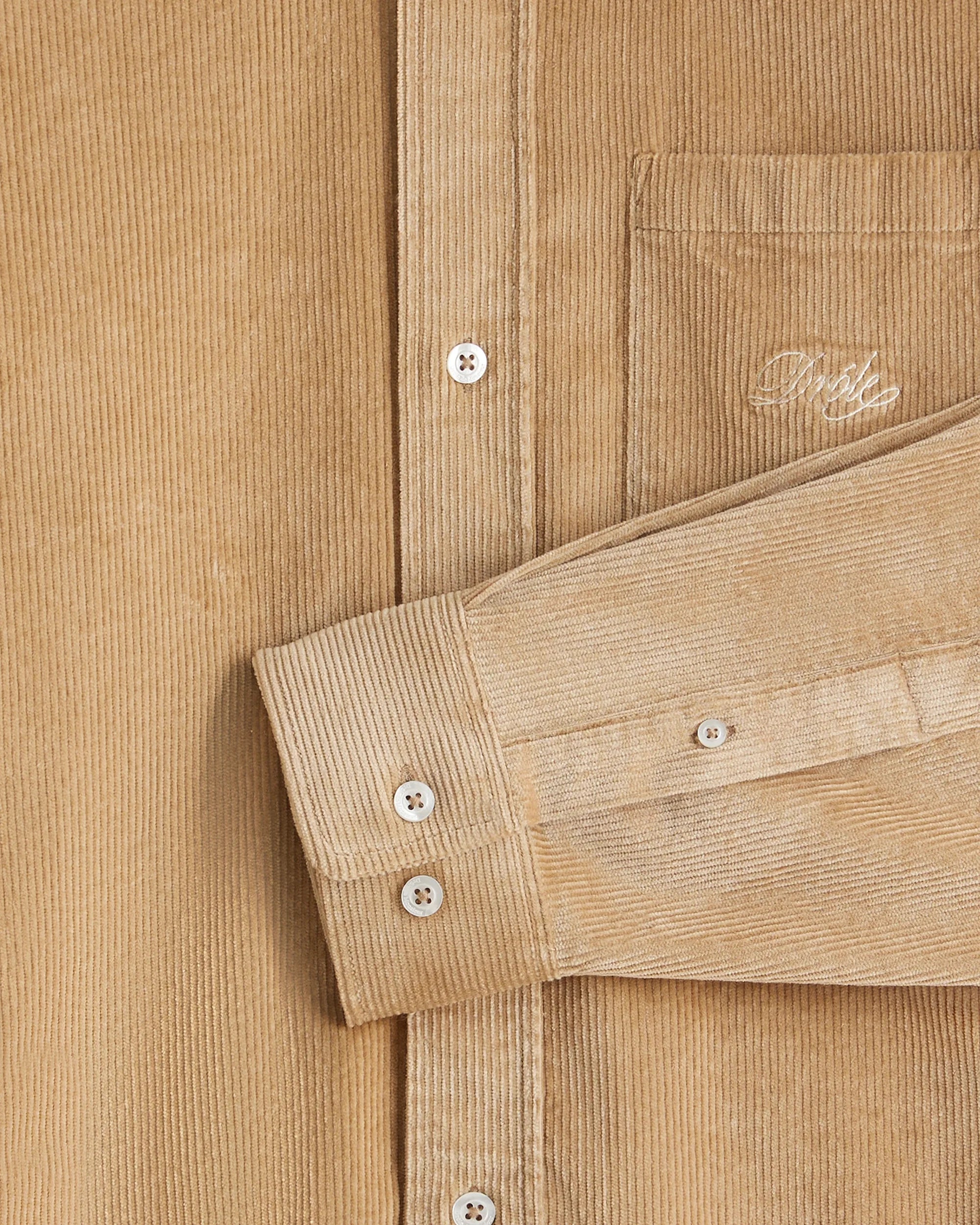 Drôle De Monsieur La Chemise Corduroy Hemd Beige Cord