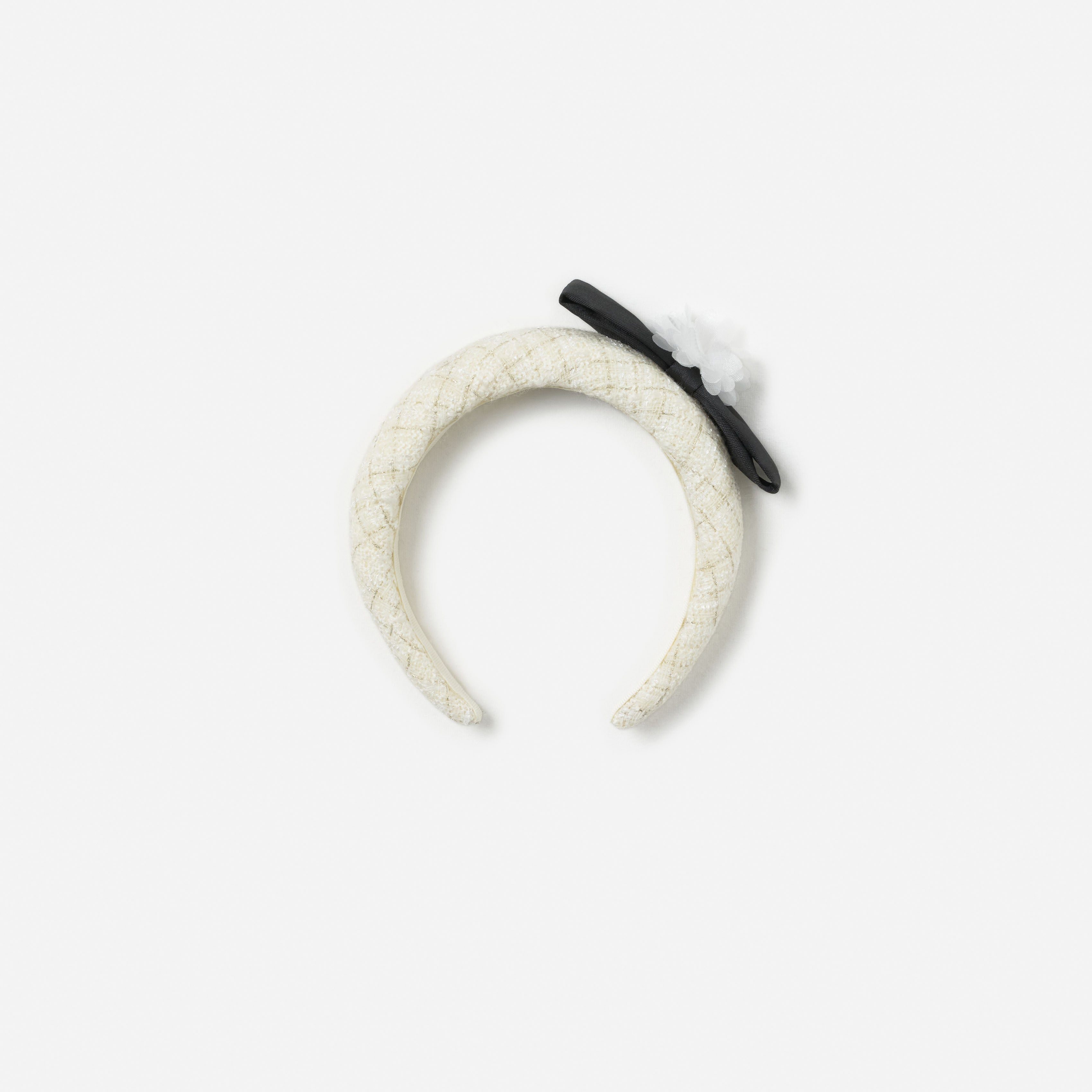 Self Portrait Haarband Creme Boucle Schleife One Size