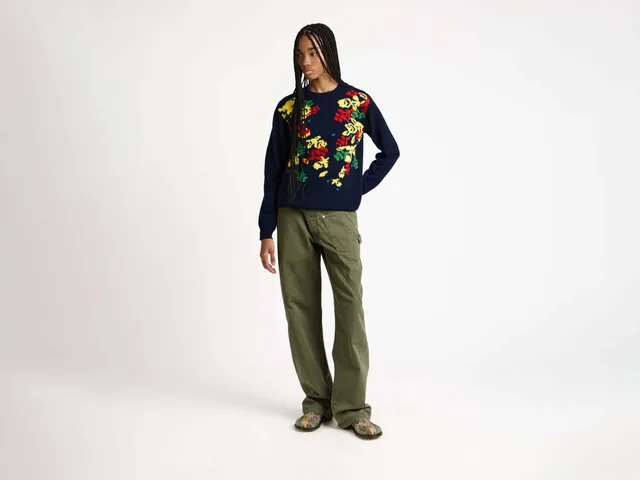 J.W.Anderson Knitwear x Pringle Pullover Navy Floral
