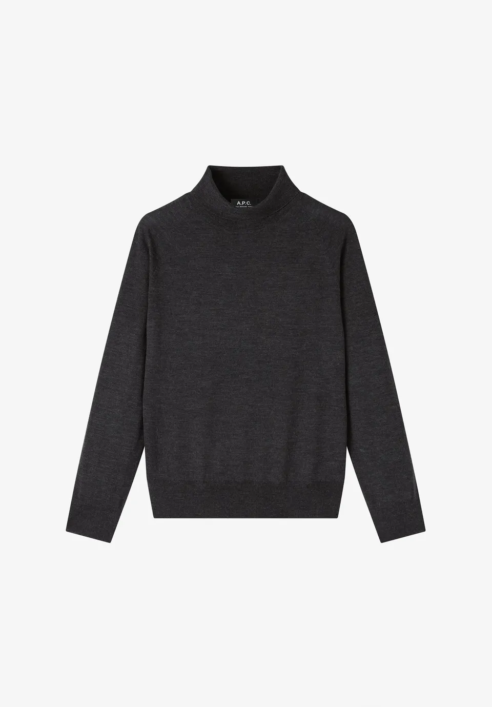 A.P.C. Knitwear Rollkragenpullover anthrazit Wolle