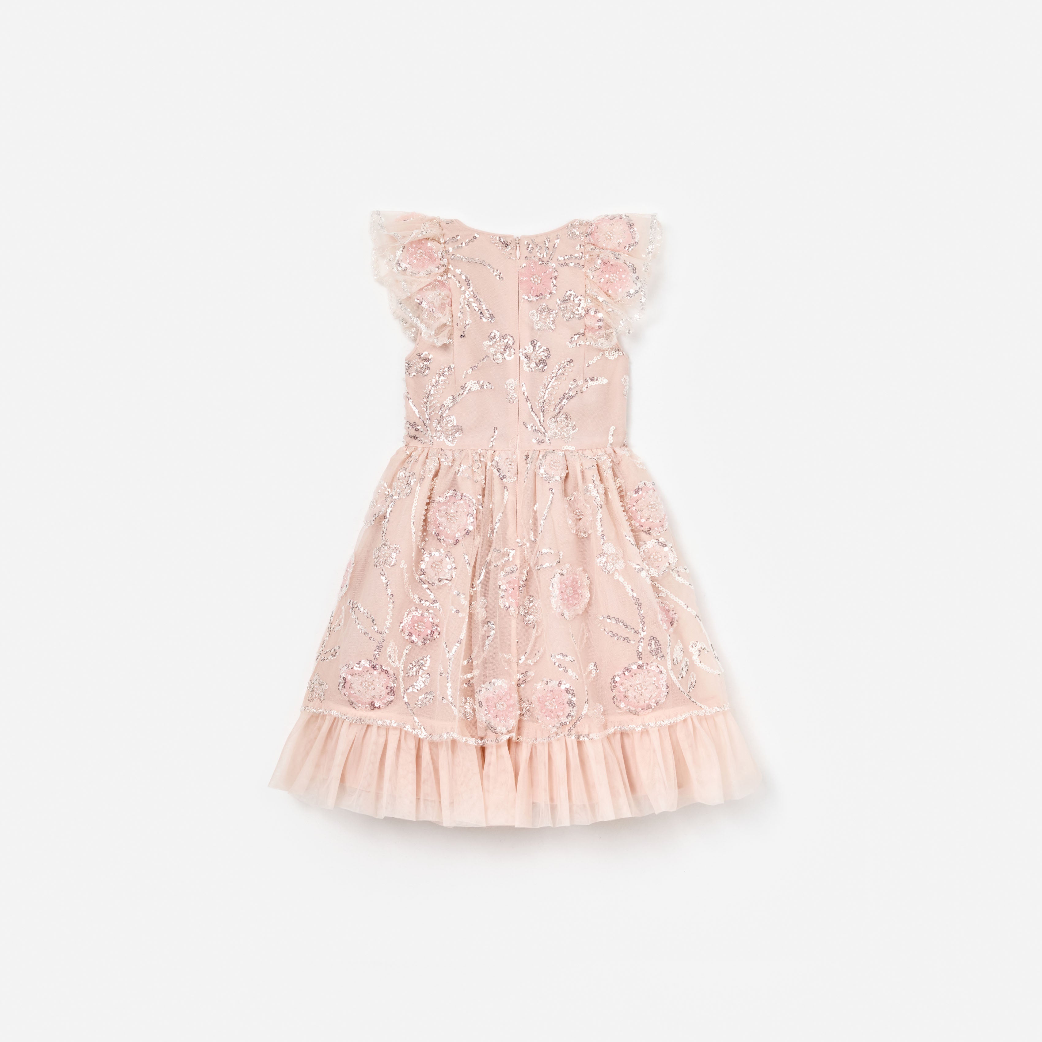 Self Portrait Pink Sequin Kinderkleid rosa Pailletten