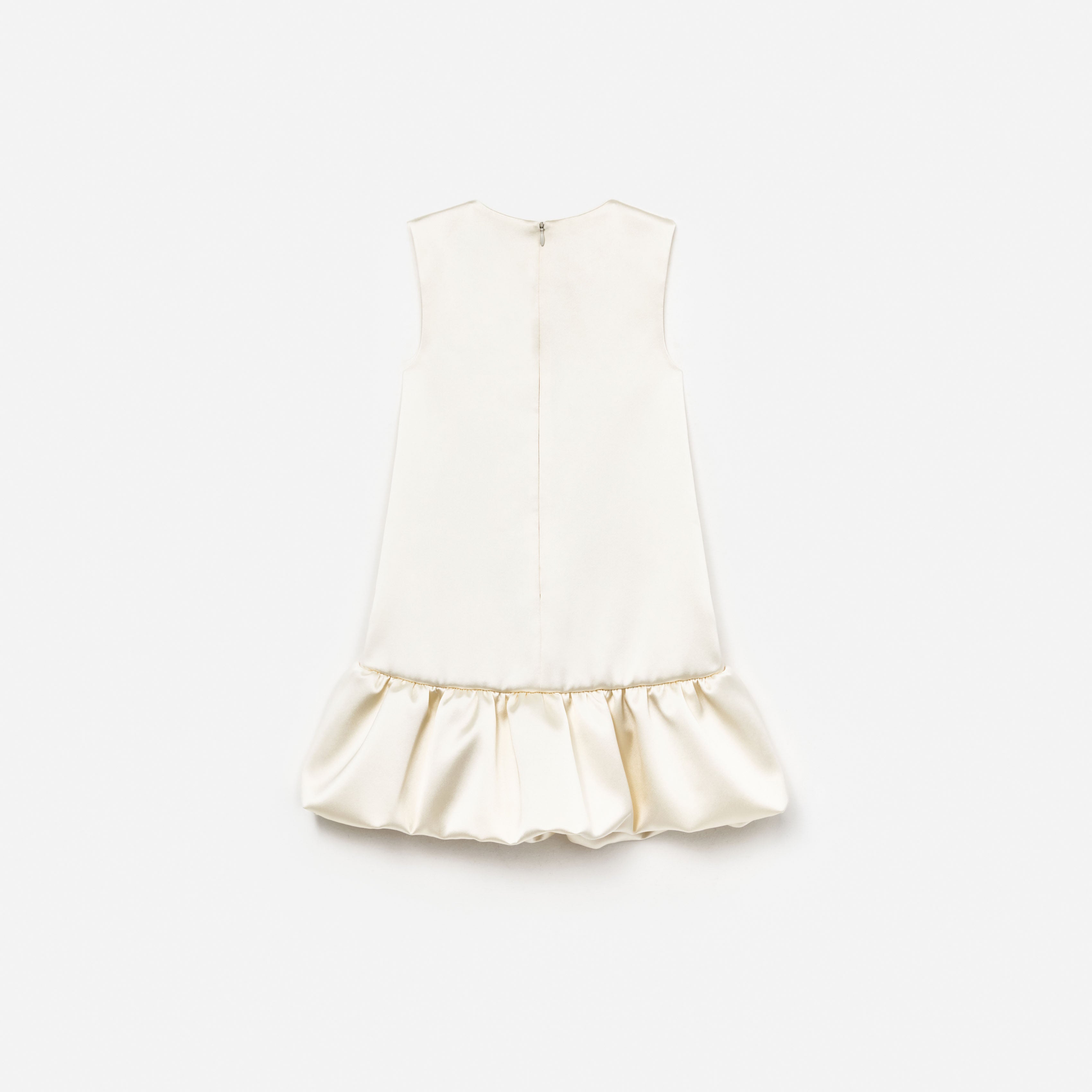 Self Portrait Cream Satin Bubble Kinderkleid Creme Satin