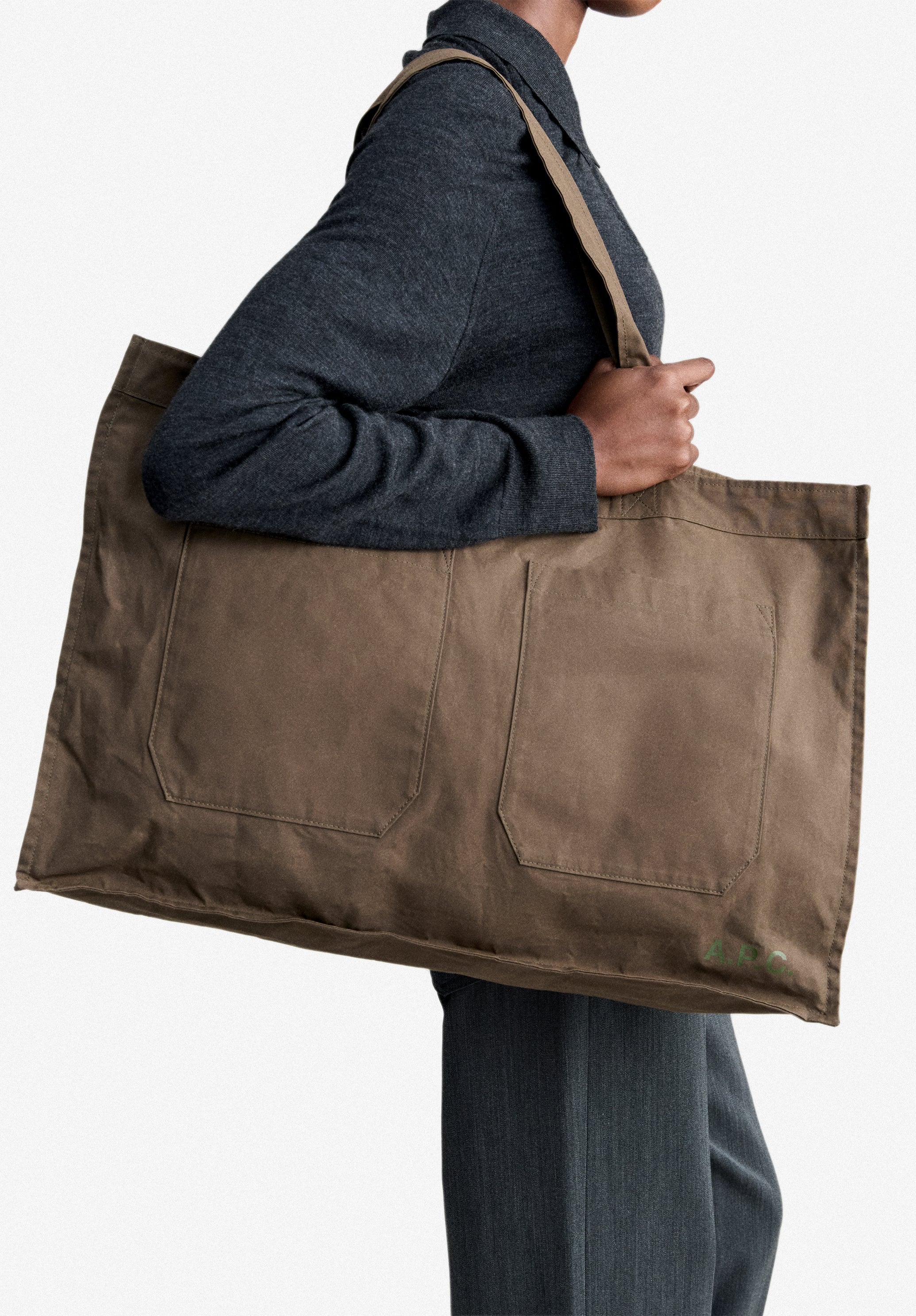 A.P.C. Zwei-Fächer Tote Bag Shopping Bag TU