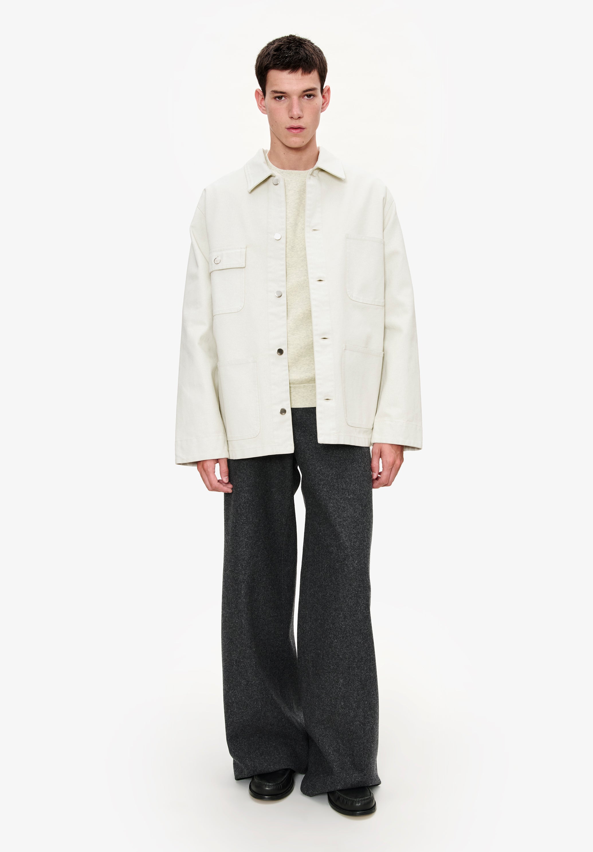 A.P.C. Weite Hemdjacke Beige Overshirt M Baumwolle
