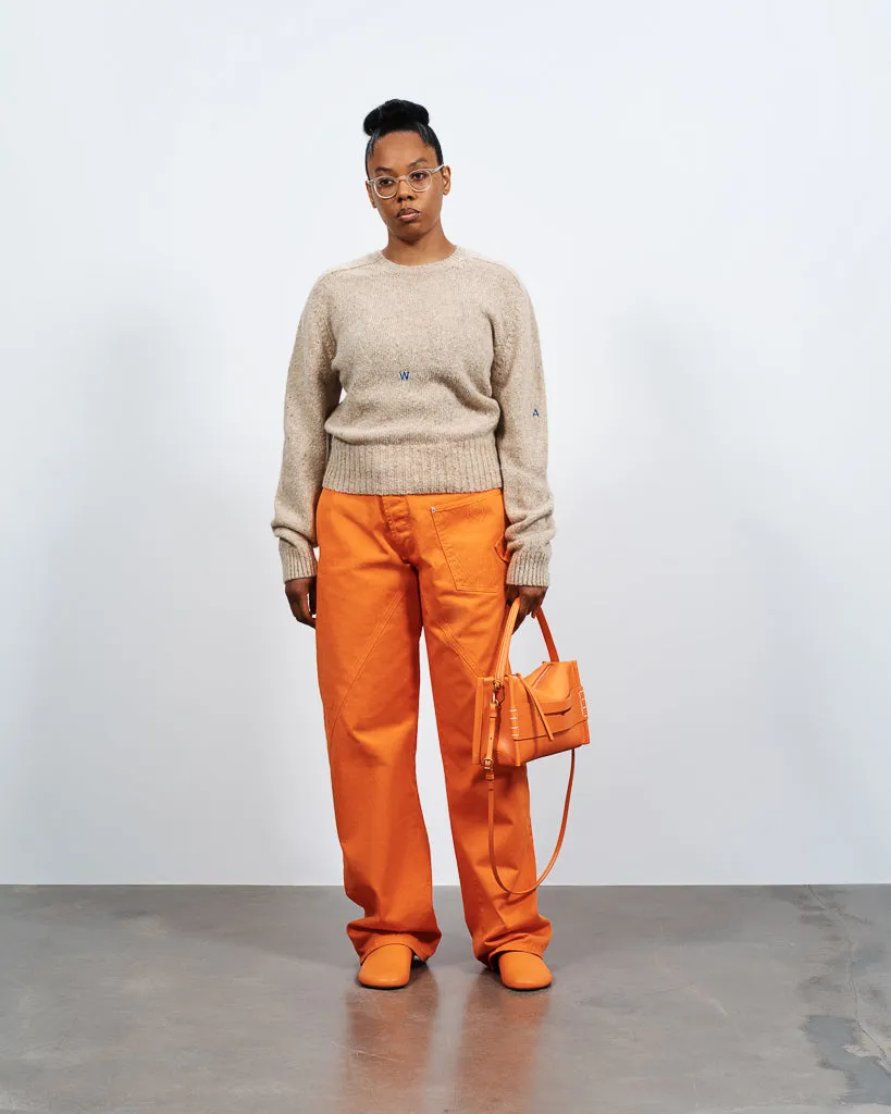 J.W.Anderson Twisted Workwear Denim Jeans Orange Damen