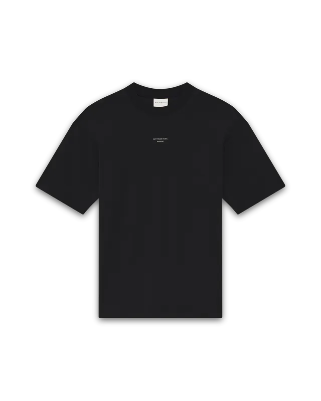 Drôle De Monsieur Slogan T-Shirt Schwarz Baumwolle