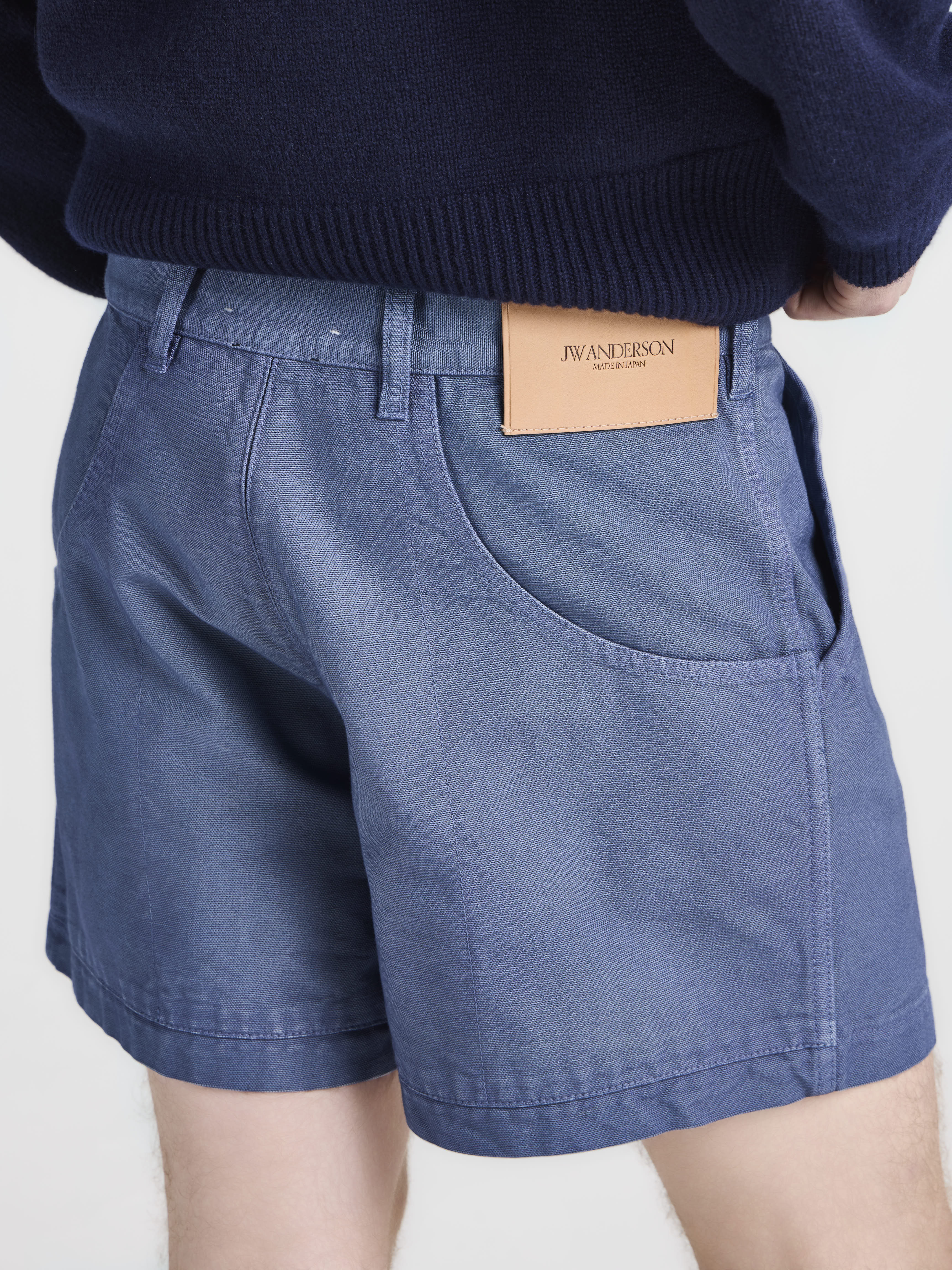 J.W.Anderson Hiking Shorts Herren Steel Blue Canvas