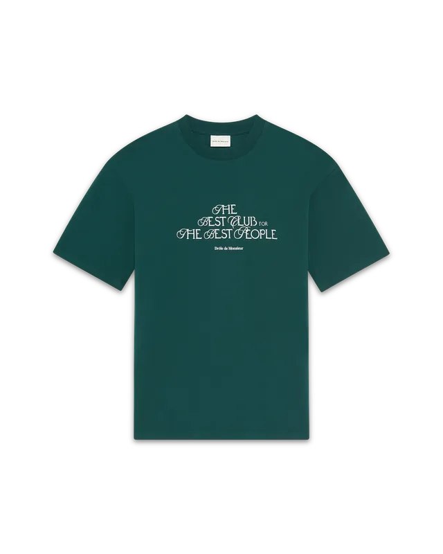 Drôle De Monsieur The Best Club T-Shirt Dunkelgrün