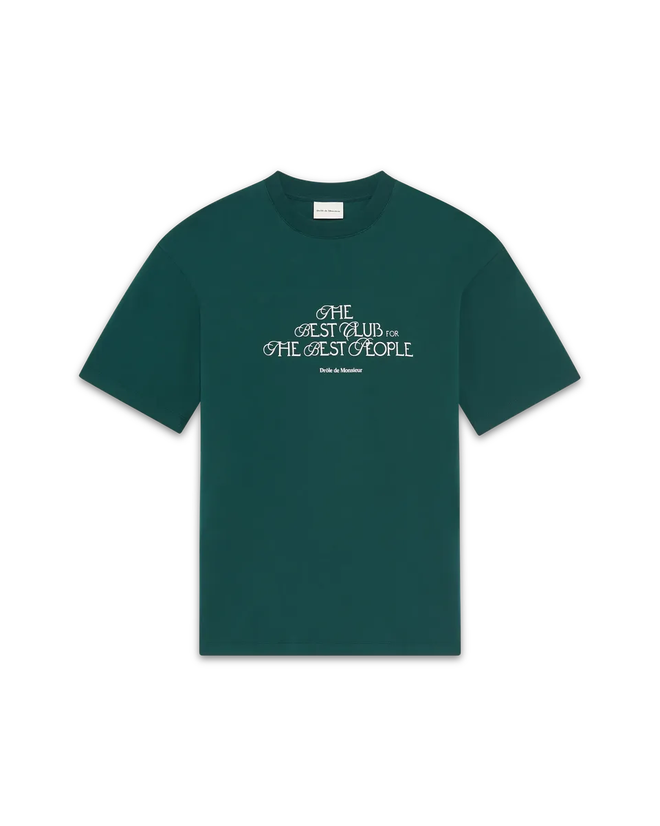 Drôle De Monsieur The Best Club T-Shirt Dunkelgrün