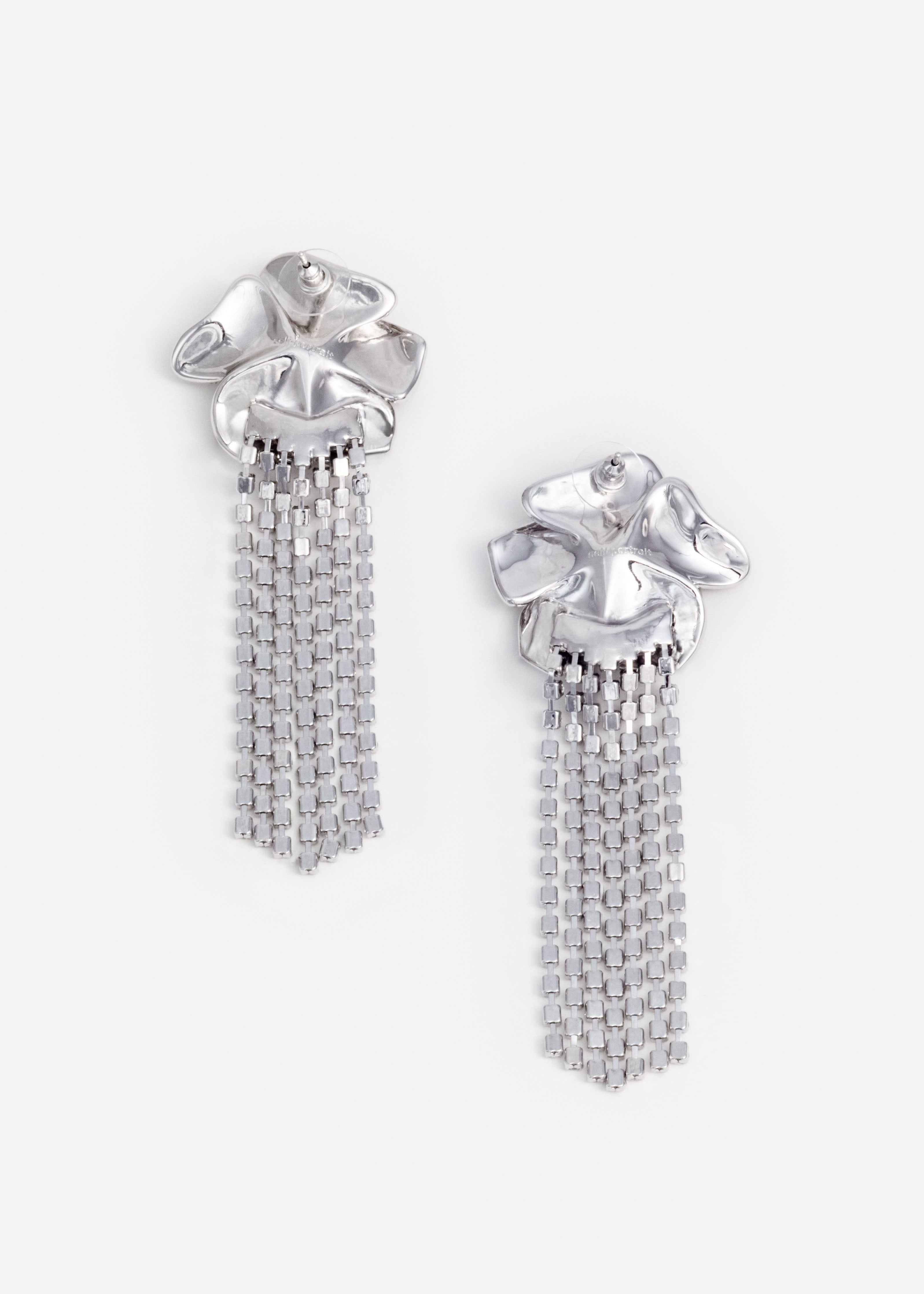 Self Portrait Crystal Flower Ohrringe Silber Kristall Drop