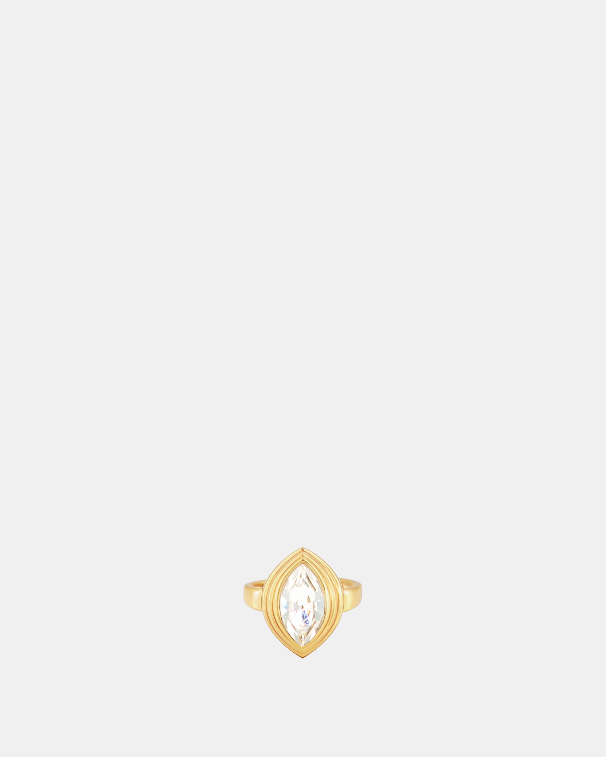 Nodaleto x Julietta Petal Toe Ring Crystal Zehenring Gold