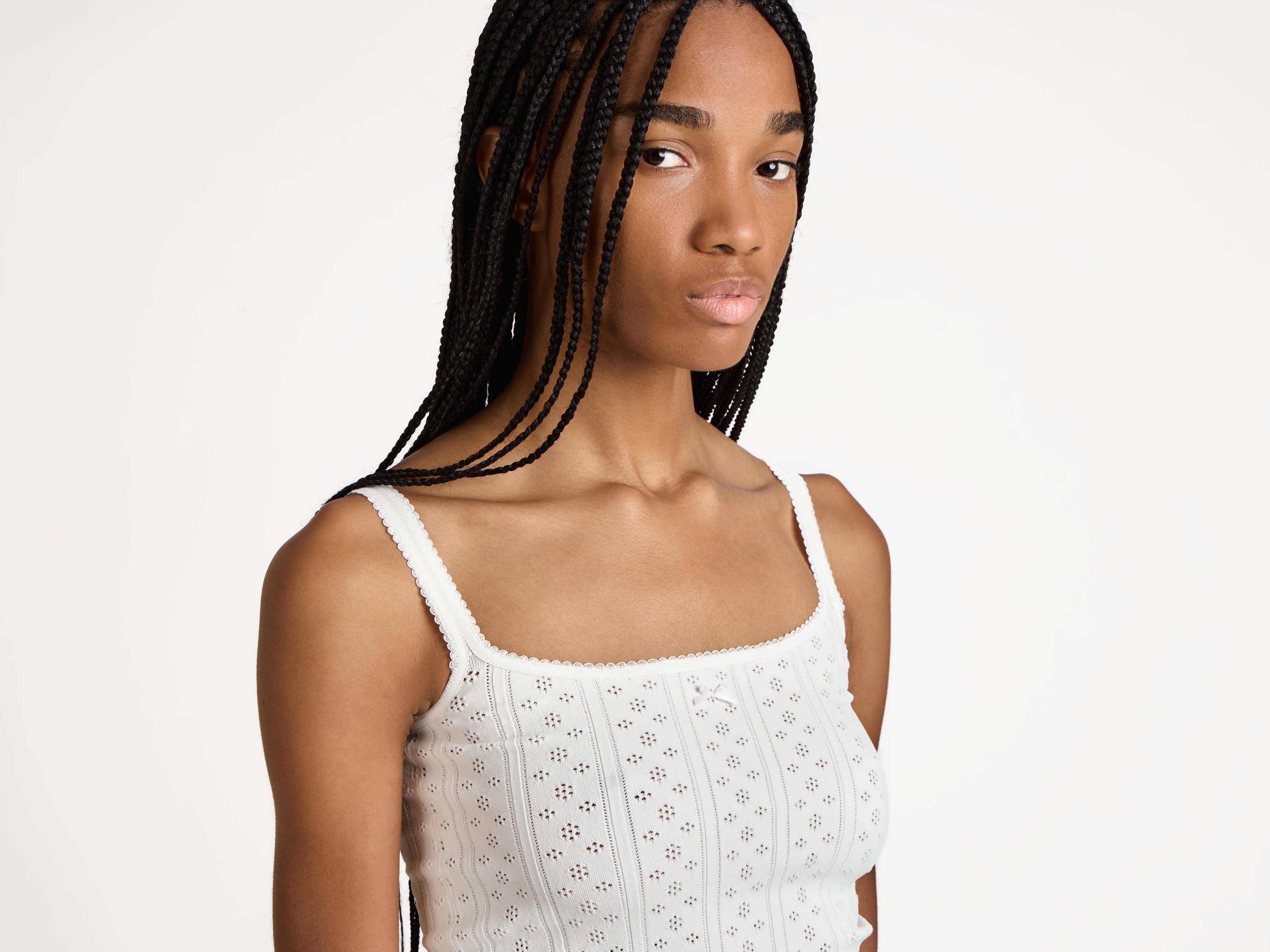 J.W.Anderson Pointelle Cami Top Weiss Damen Top