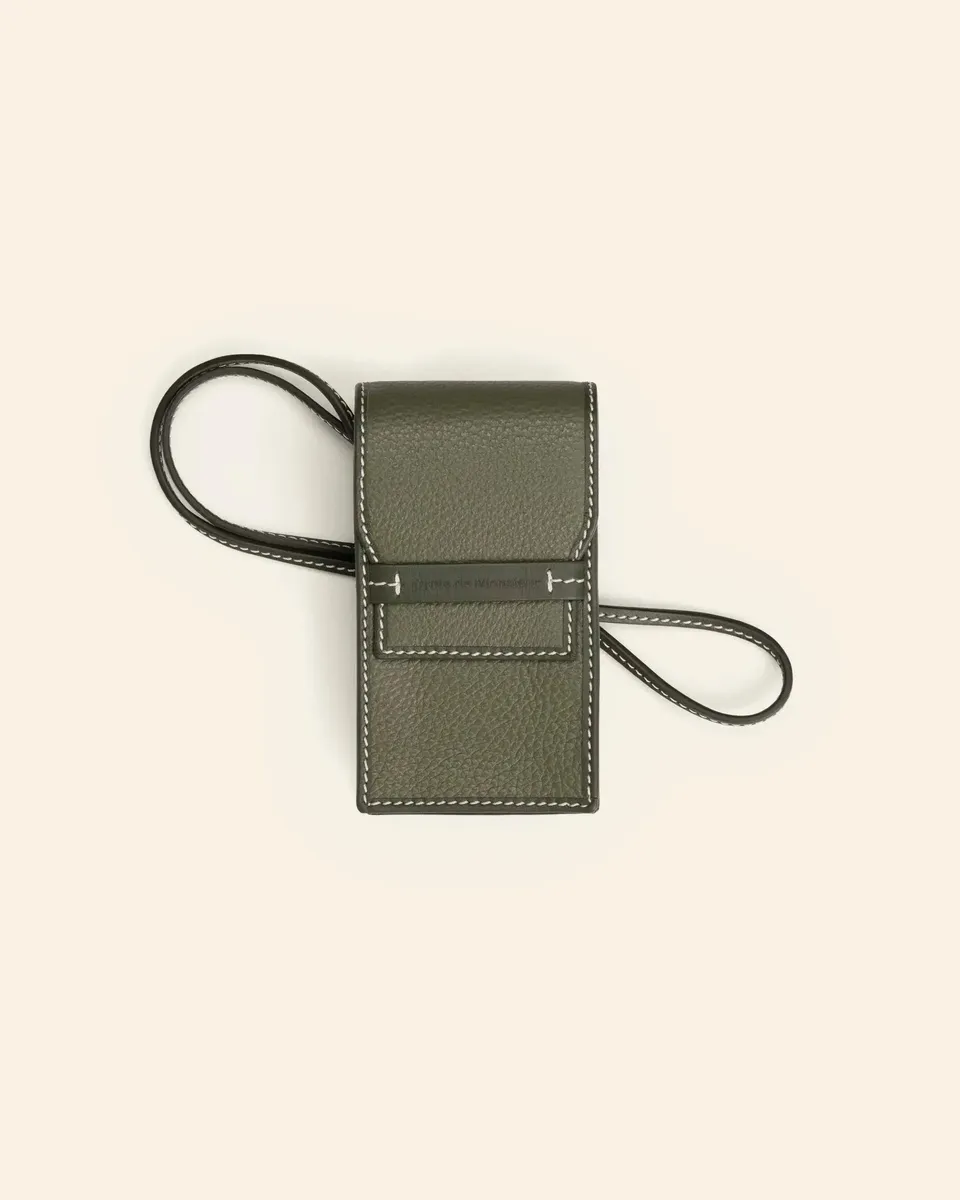 Drôle De Monsieur L'Étui Camera Tasche Khaki Leder