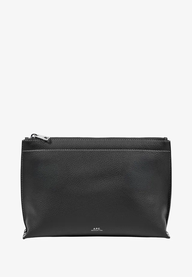A.P.C. Neige Clou Clutch Leder 30x25cm Nieten