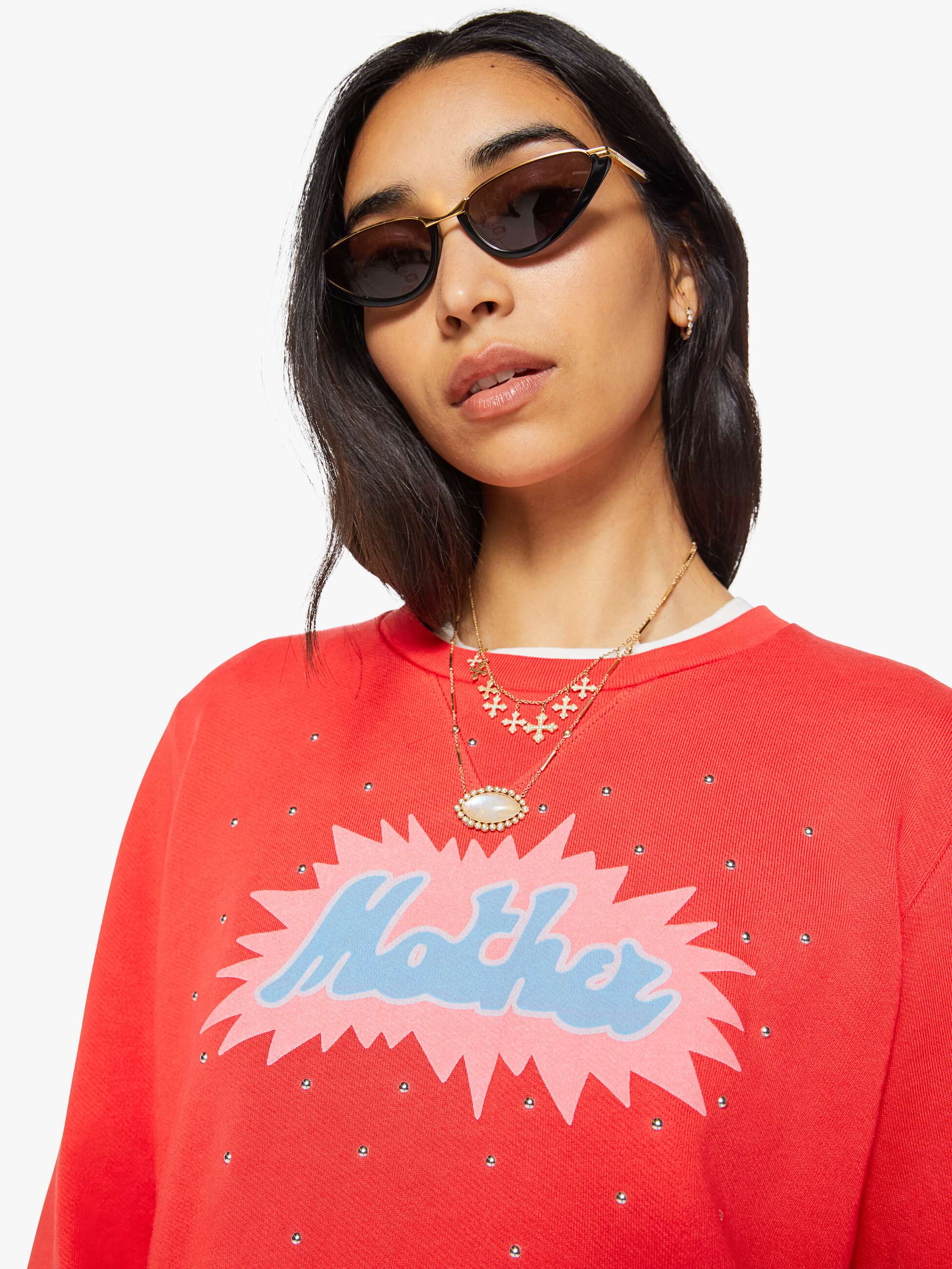 Mother The Dorito Camper Lil Firework Sweatshirt Rot Baumwolle