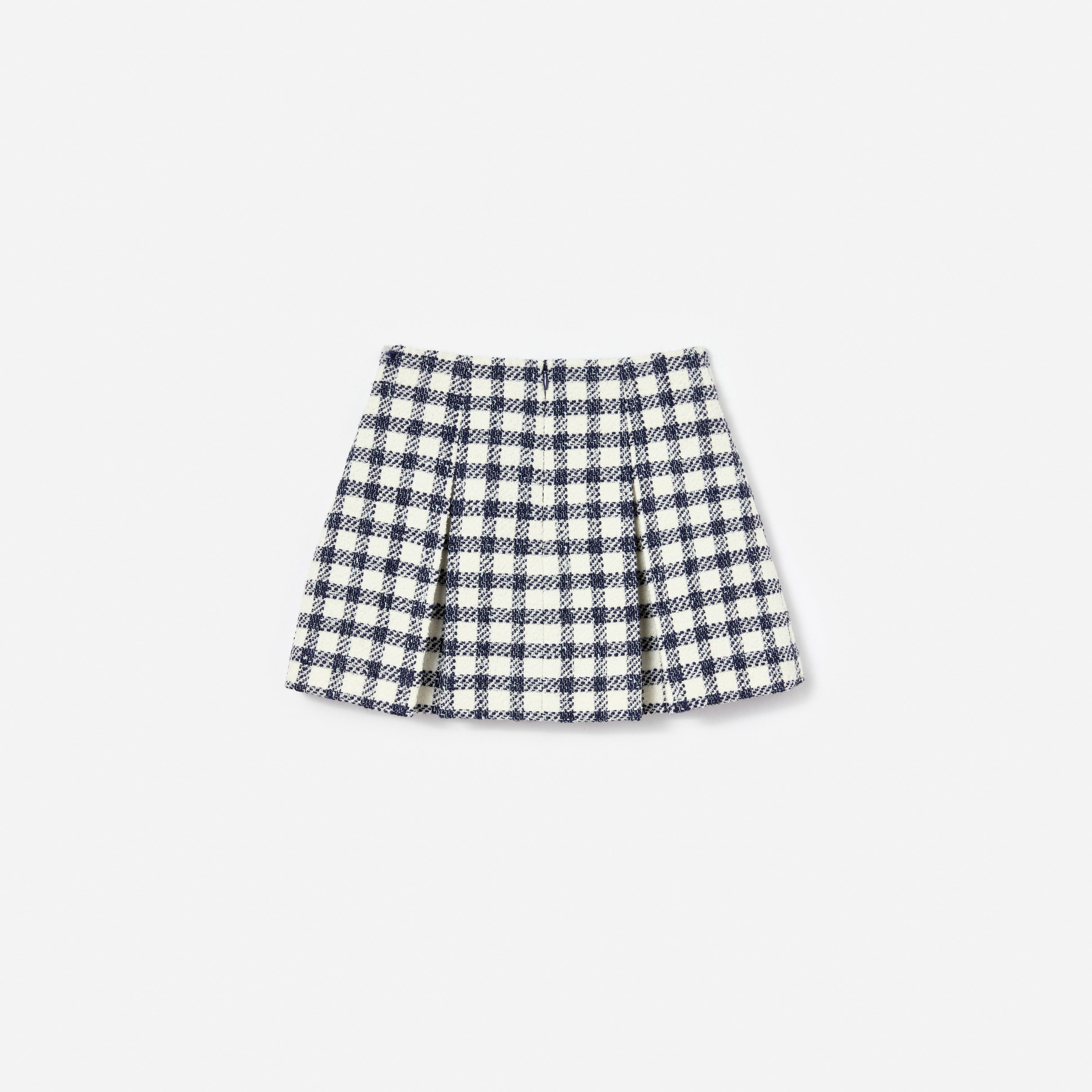 Self Portrait Navy Check Boucle Rock Kariert Blau Kinder