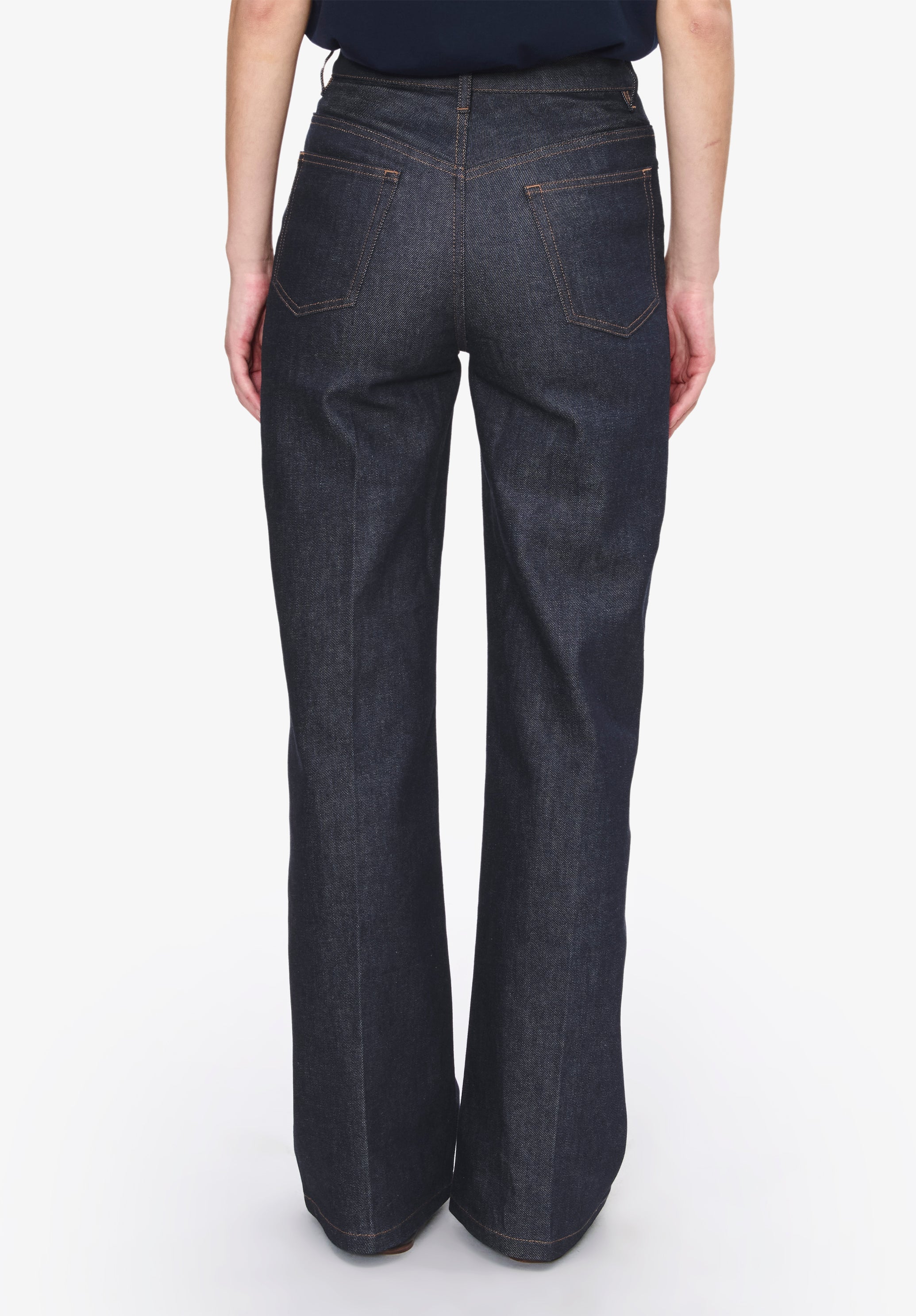 A.P.C. Domino Jeans Denim hohe Taille gerades Bein