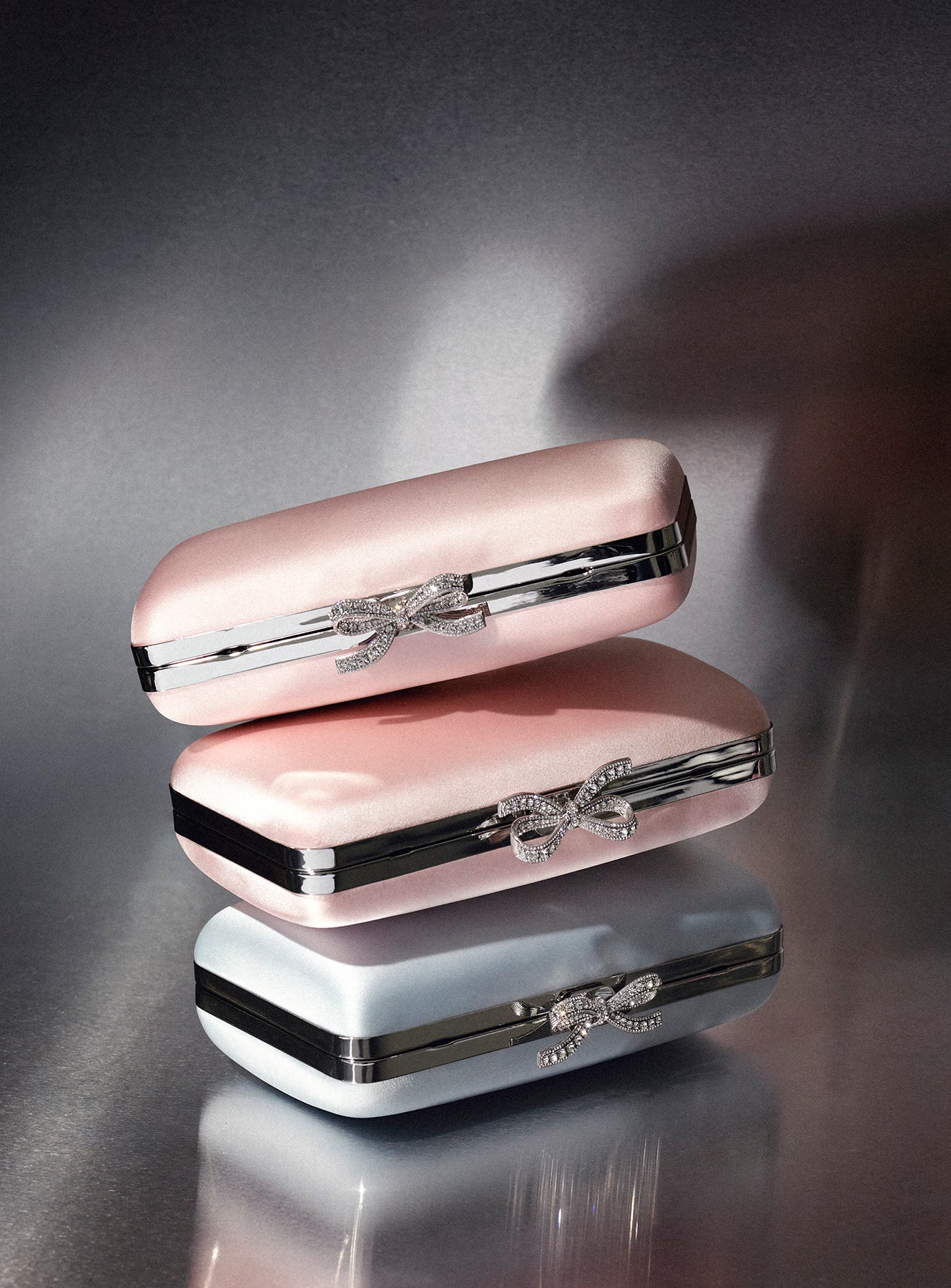 Self Portrait Satin Clutch Rosa Schleife Einheitsgröße