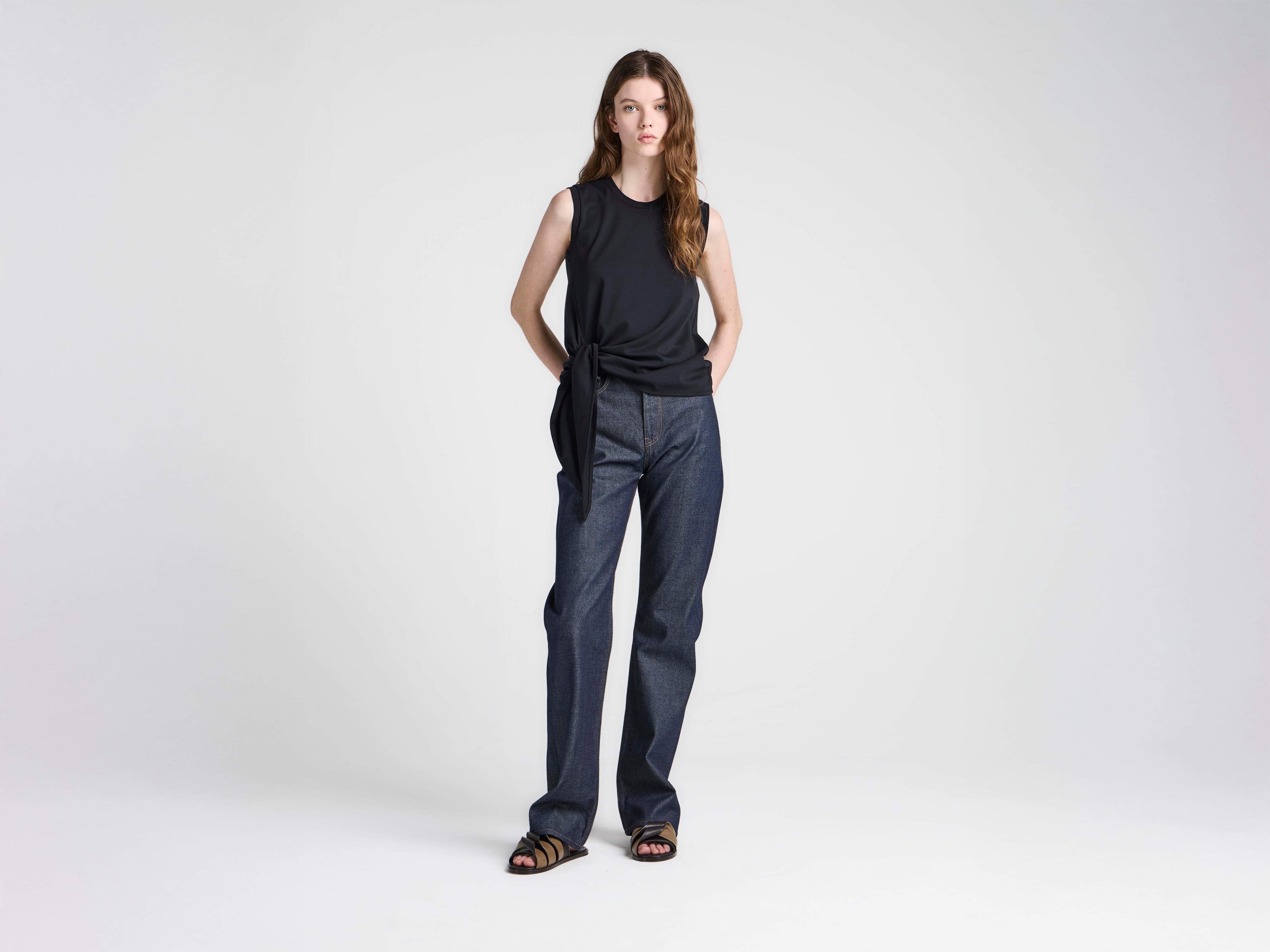 J.W. Anderson T-Shirts Hem Knot Tank Top Damen schwarz