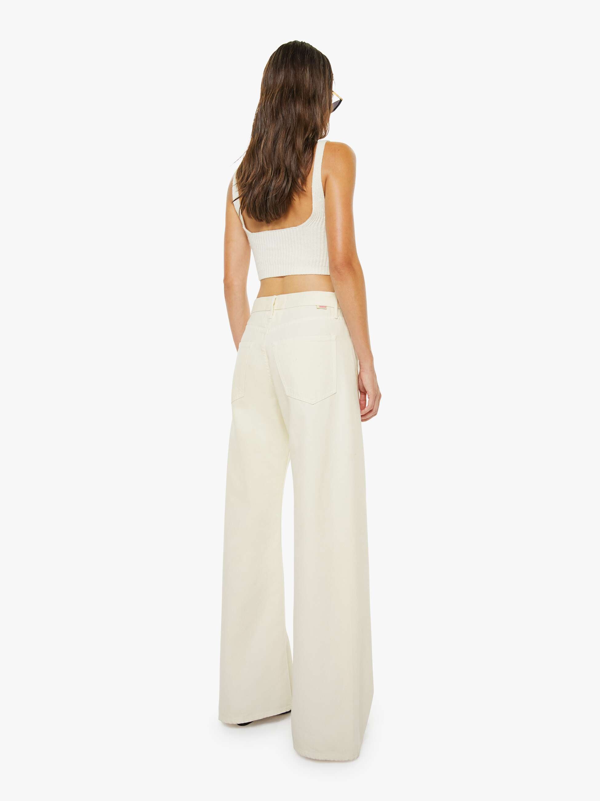 Mother Denim SNACKS Lemon Twist Sneak Jeans Natural