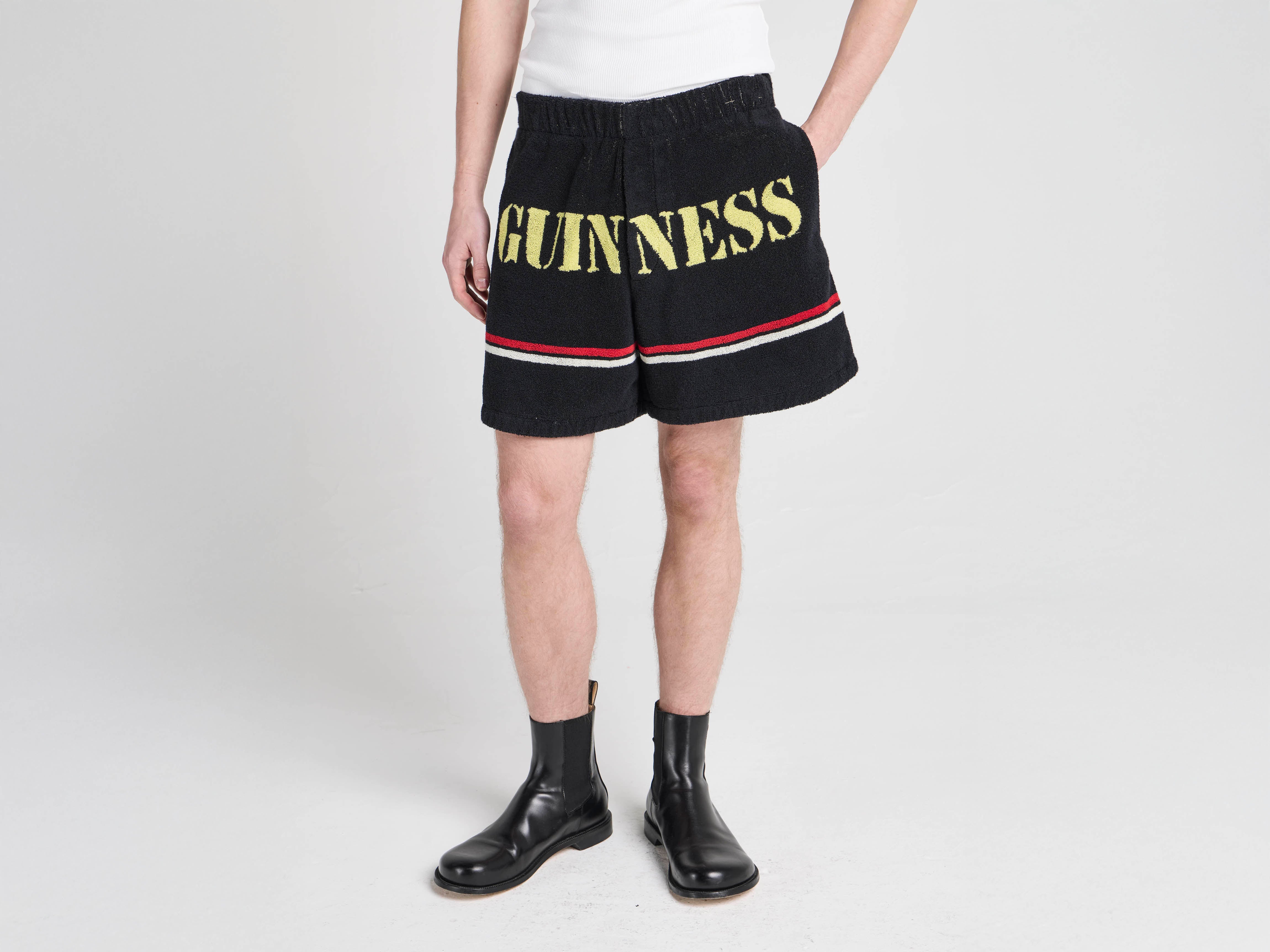 JW Anderson x Guinness Towelling Shorts Schwarz Unisex