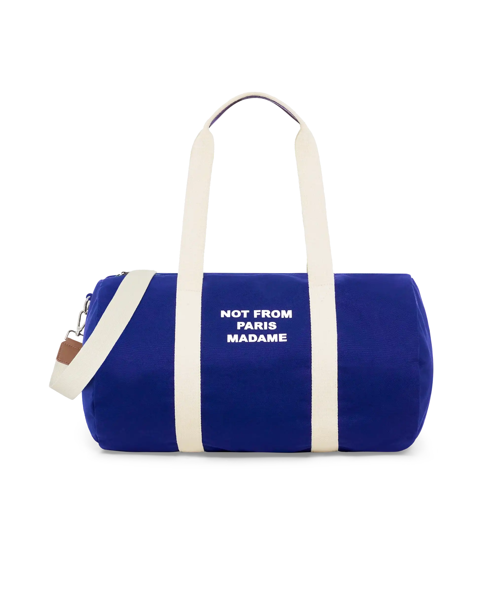 Drôle De Monsieur Slogan Gym Bag Sporttasche Blau Canvas