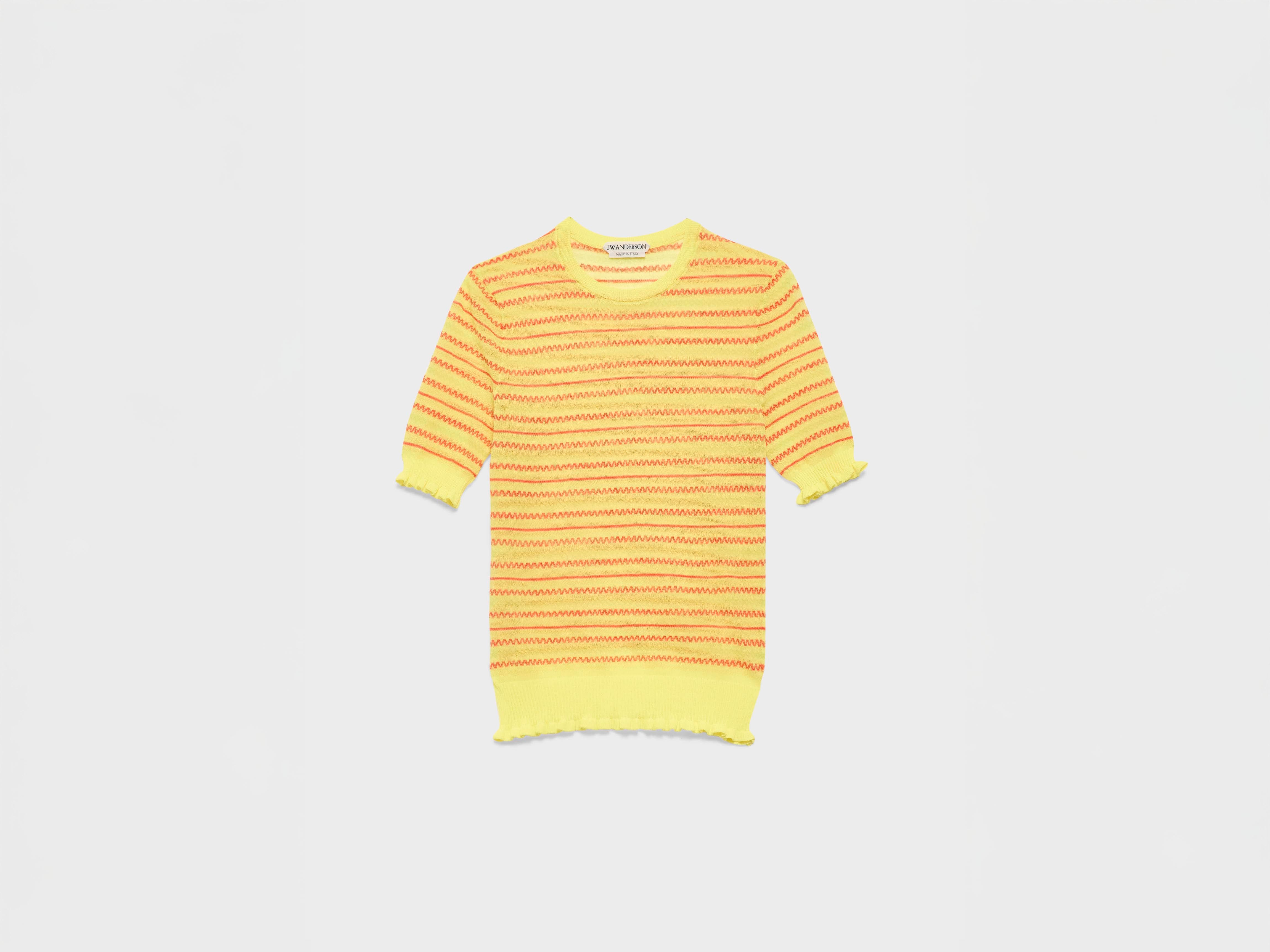 J.W.Anderson Sheer Fairisle Top Stricktop Soft Lemon
