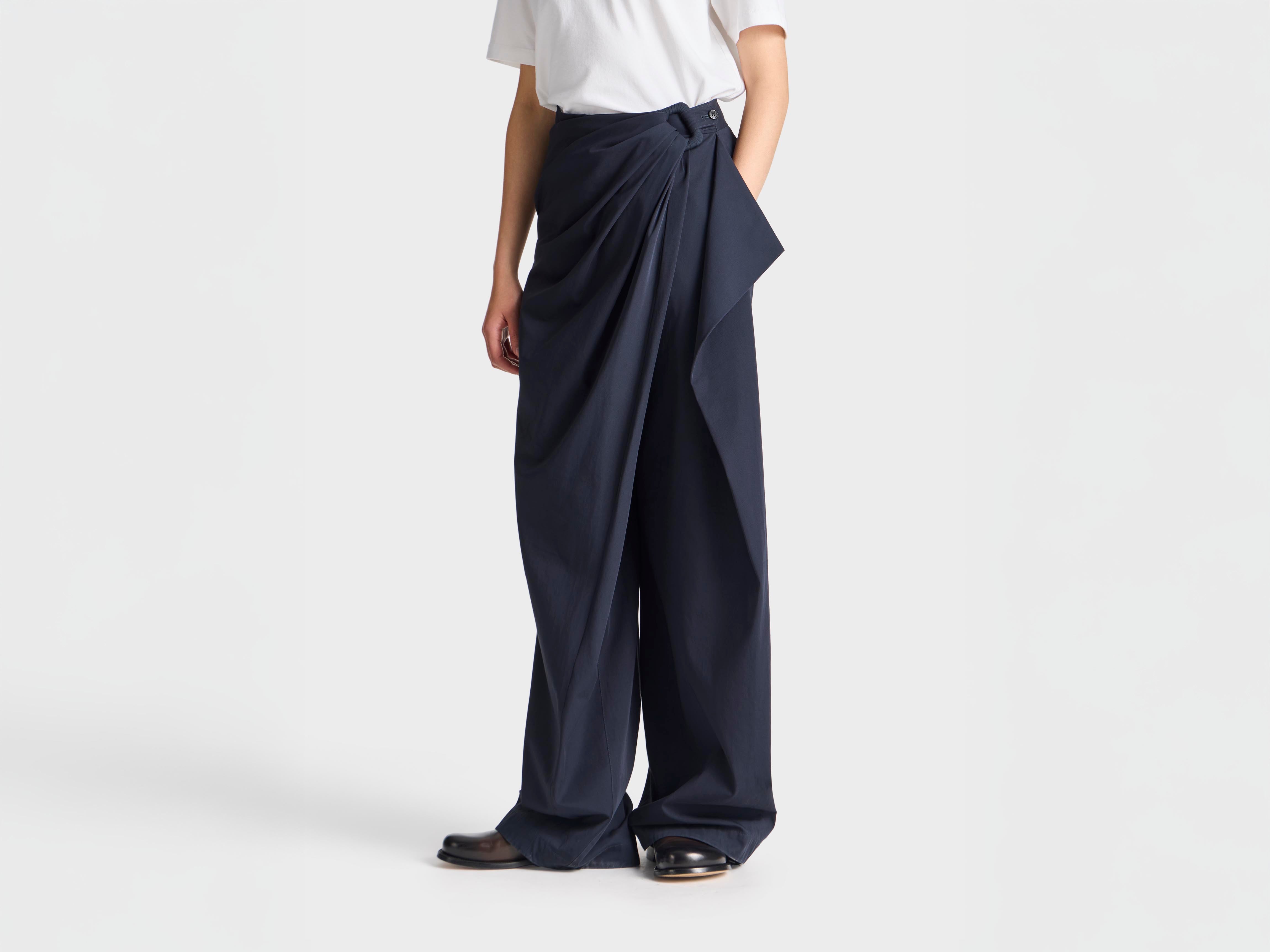 J.W. Anderson Twist Trousers Damen Hose Navy Baumwolle