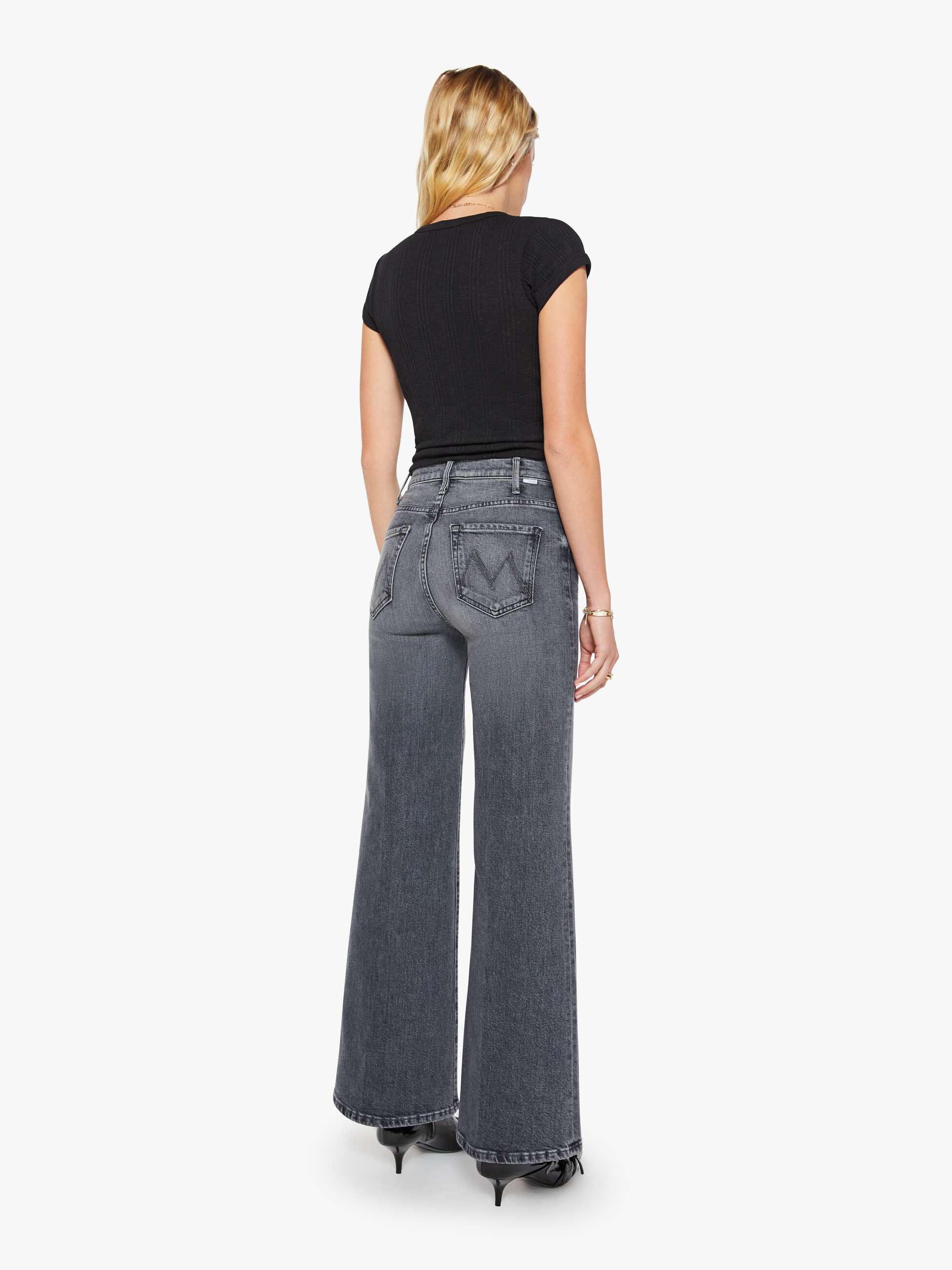 Mother Hustler Roller Sneak Jeans Outta Sight High Rise