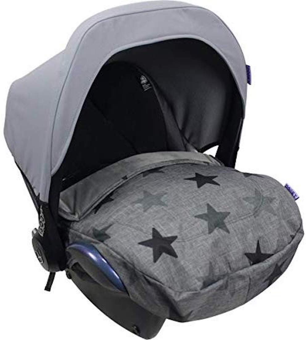Dooky Cosy Top Grey Stars Fußsack Babyschale 0+ Universal