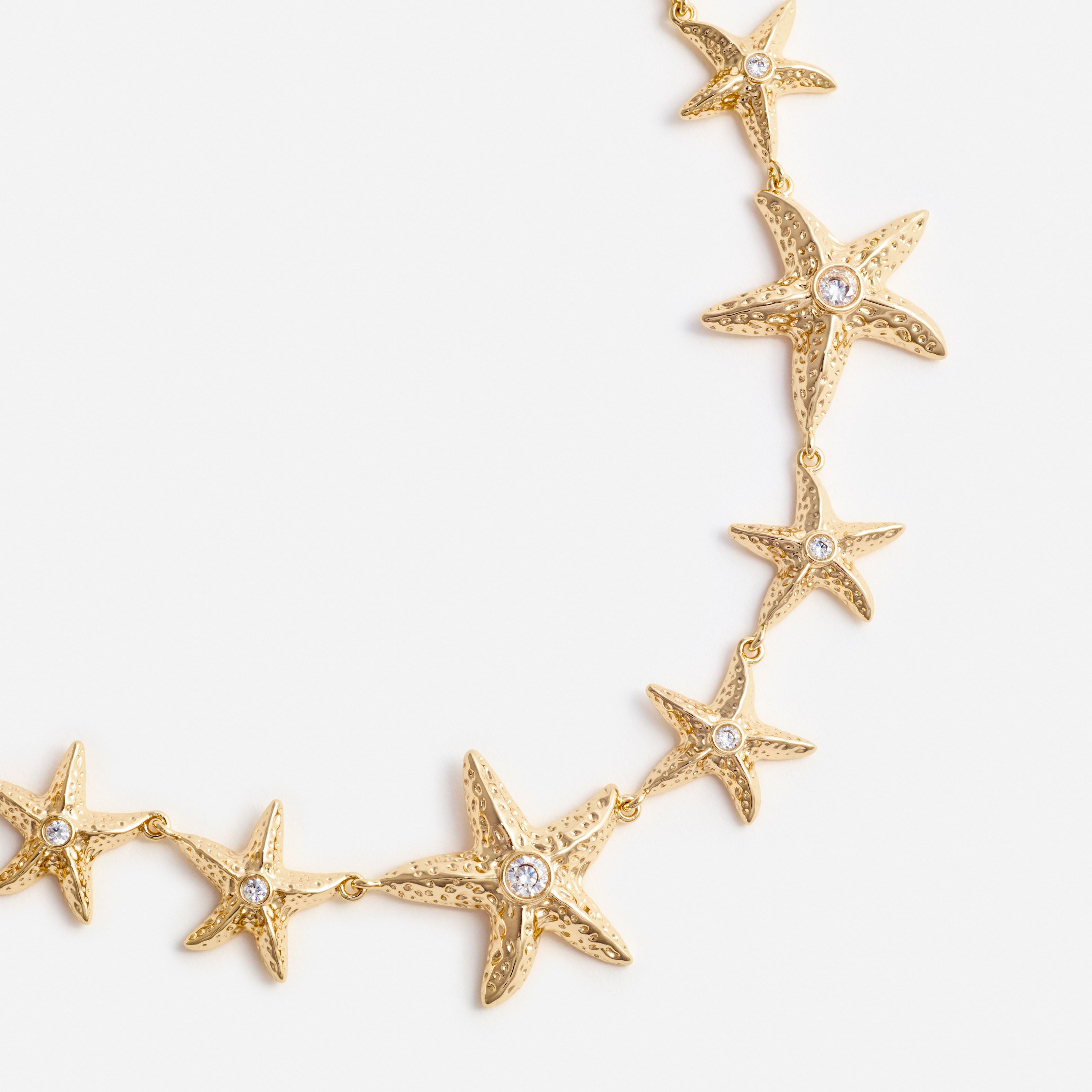 Self Portrait Mottled Gold Sea Star Necklace Kette Gold