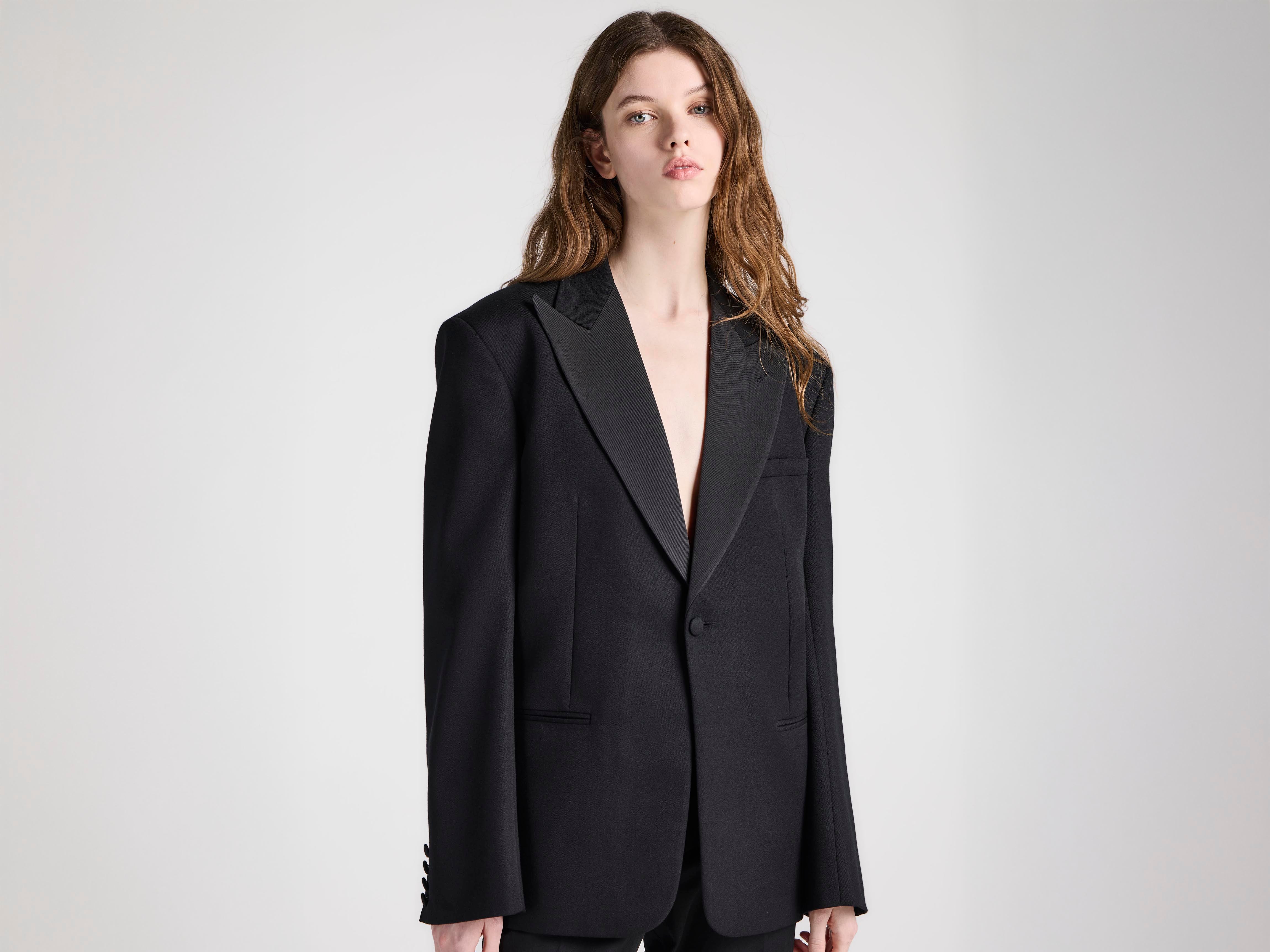 J.W.Anderson Fitted Tuxedo Jacket Blazer schwarz tailliert
