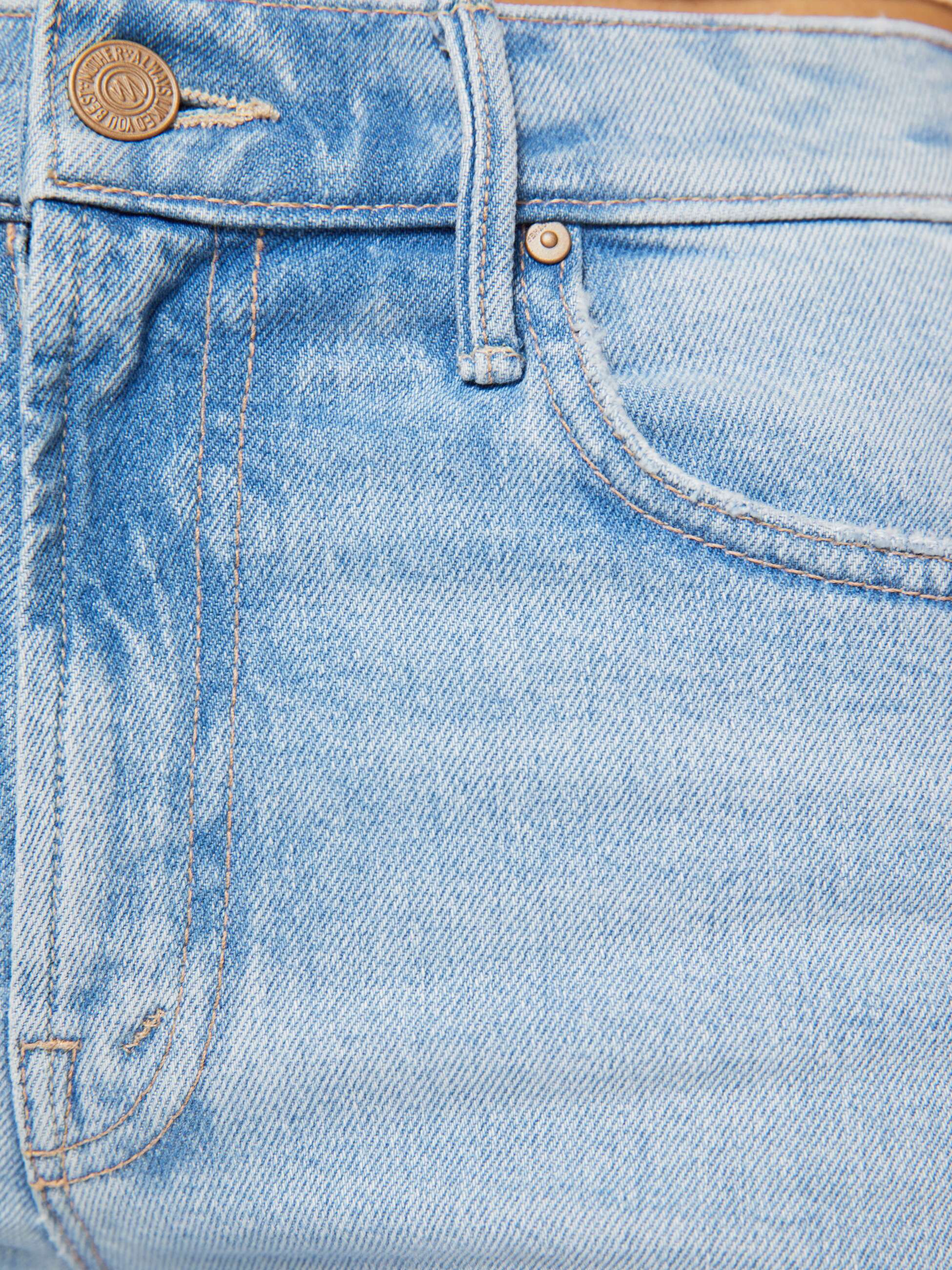 Mother The Kick It Jeans Fringe Benefits Hellblau Straight