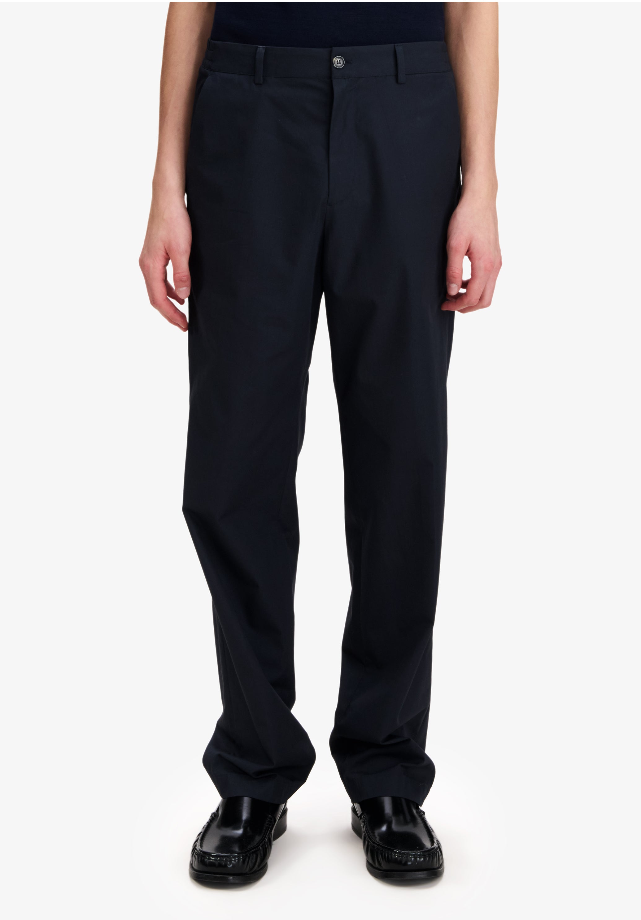 A.P.C. Hose marineblau Bio-Baumwolle gerade