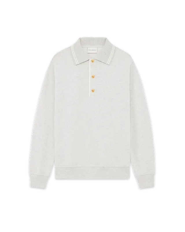 Drôle De Monsieur Le Polo Drôle Polohemd Grau Baumwolle