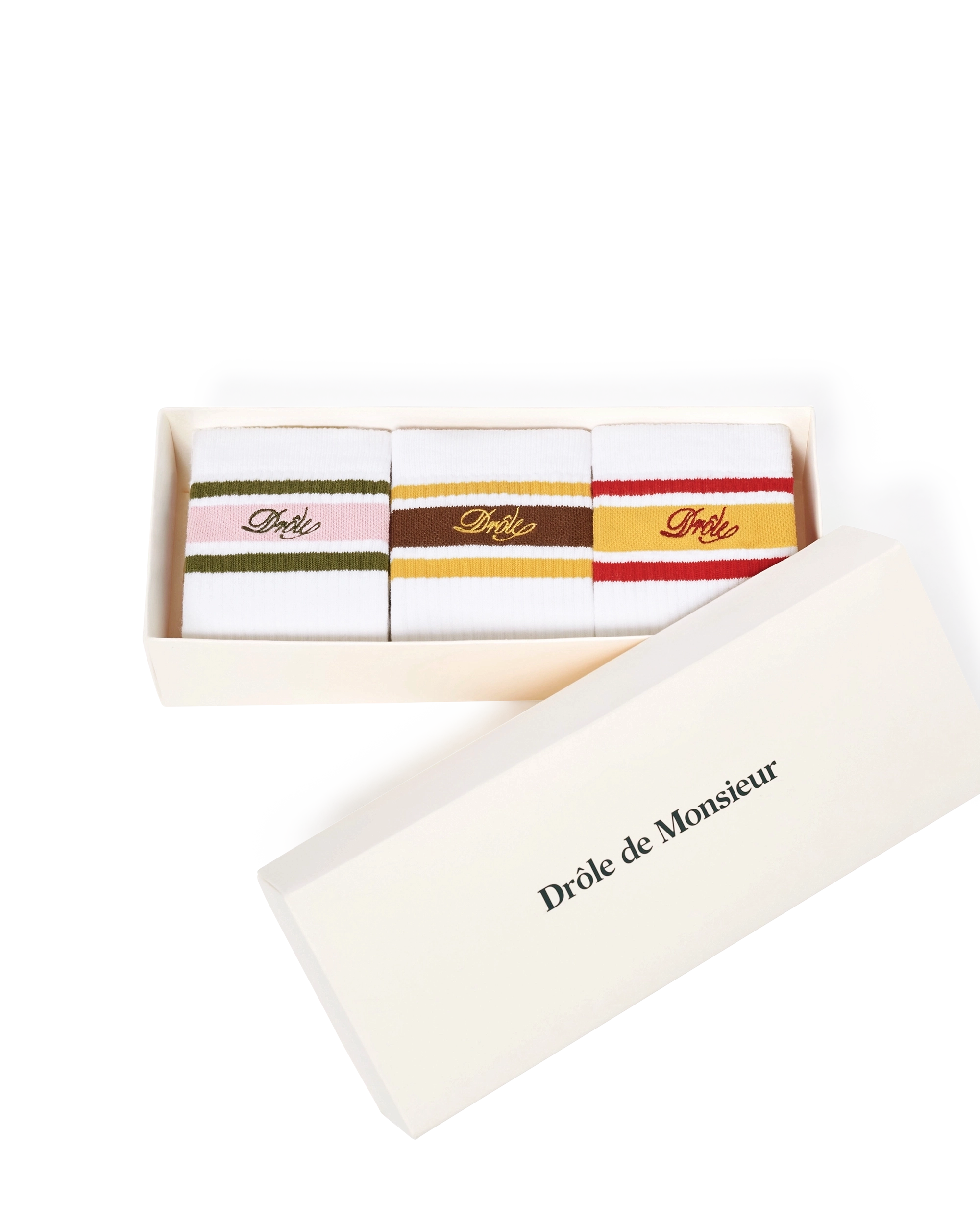 Drôle De Monsieur Socks Chaussette Drôle Rayée Socken 3er Multicolor