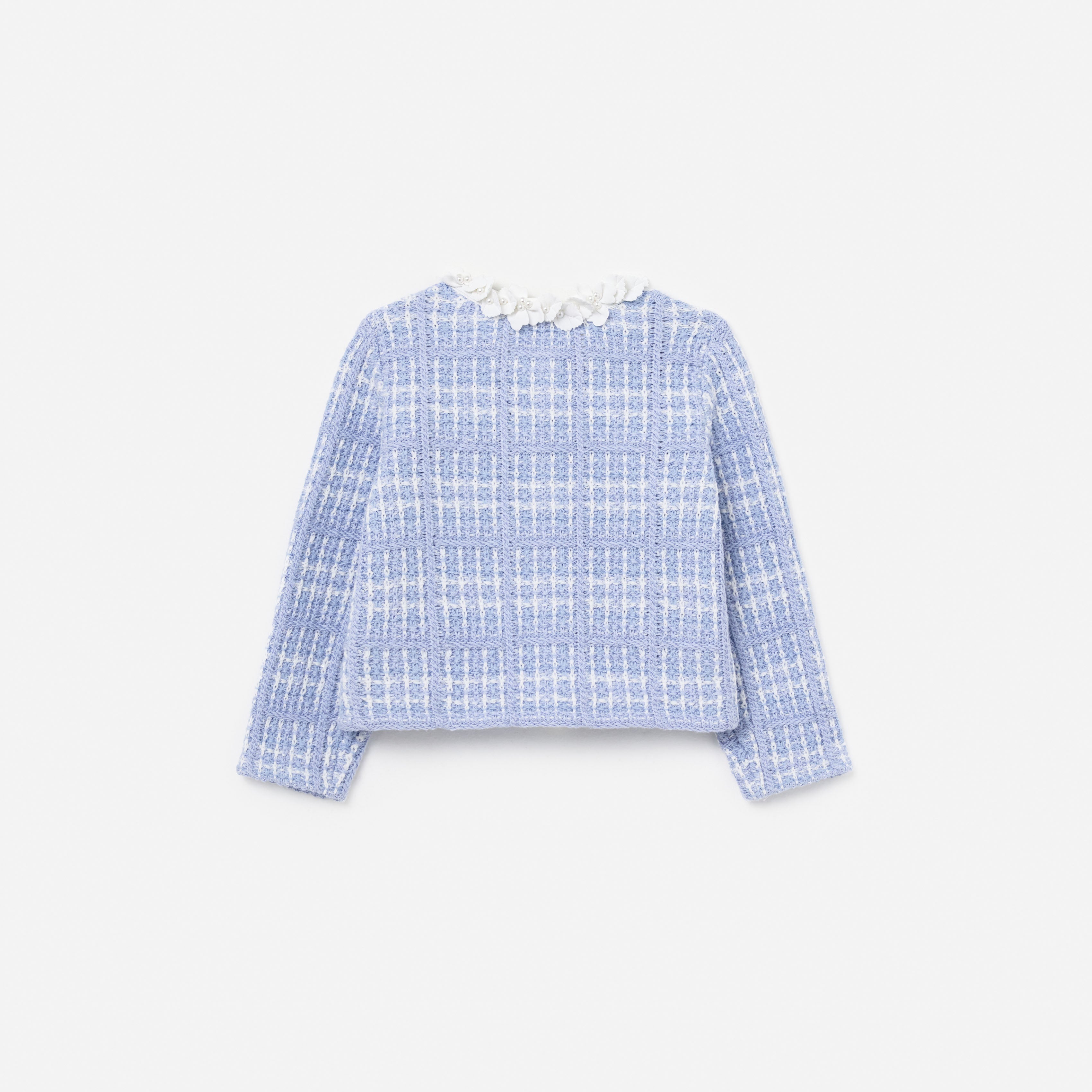Self Portrait Blue Check Kinder-Cardigan Blau Karo