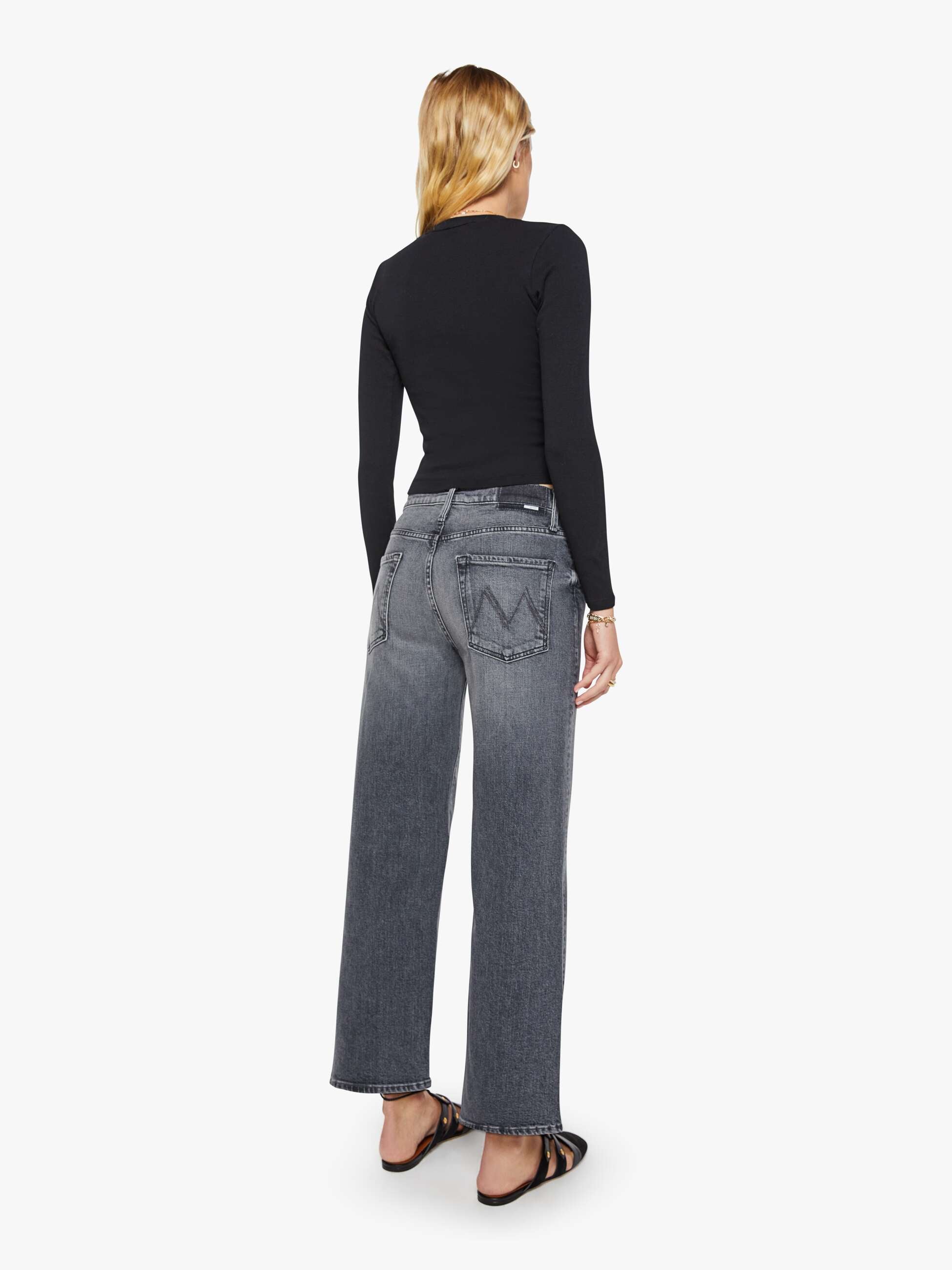 MOTHER The Dodger Flood Jeans Outta Sight Grau