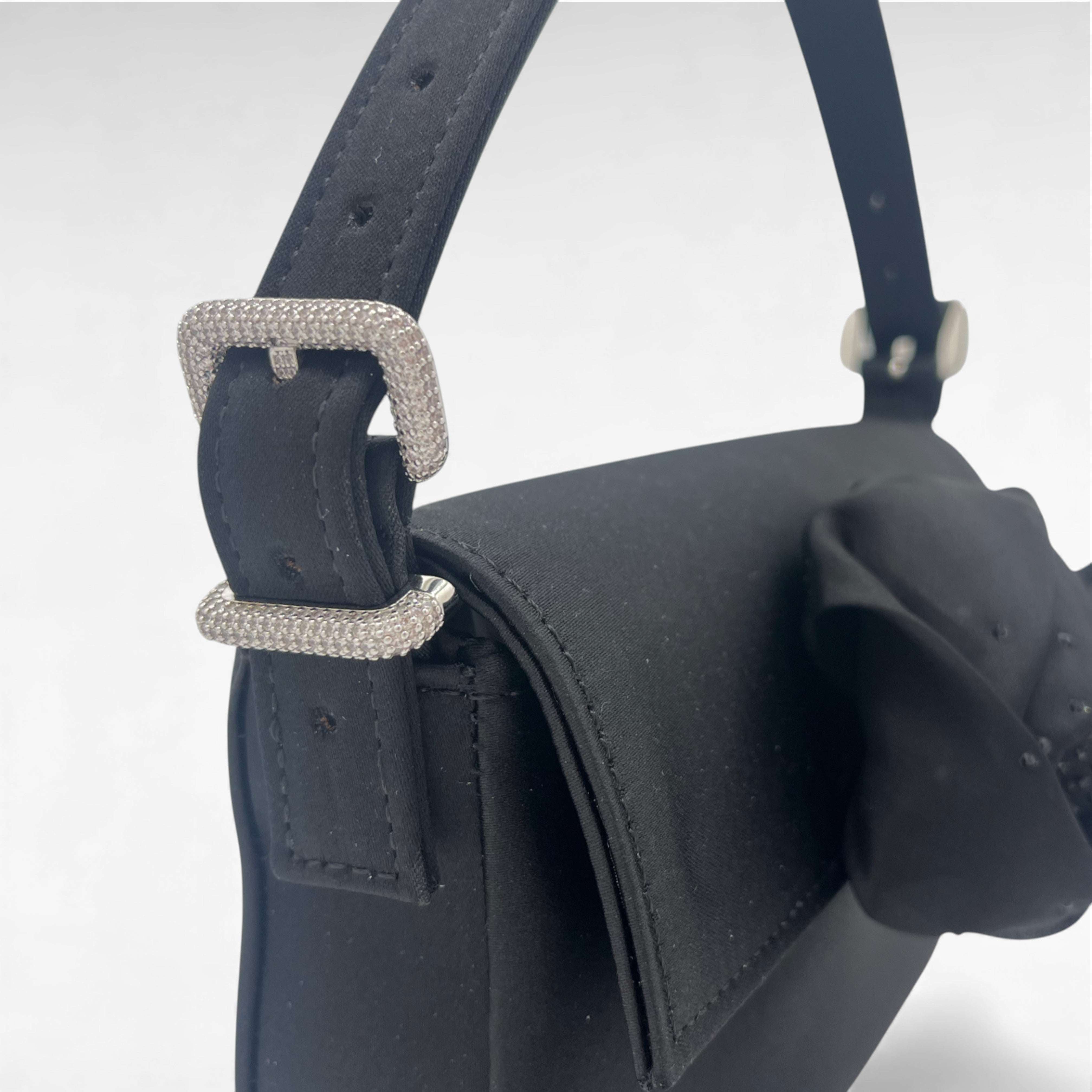 Gedebe Habibi Mini Tasche Raso mit Blume Kristall