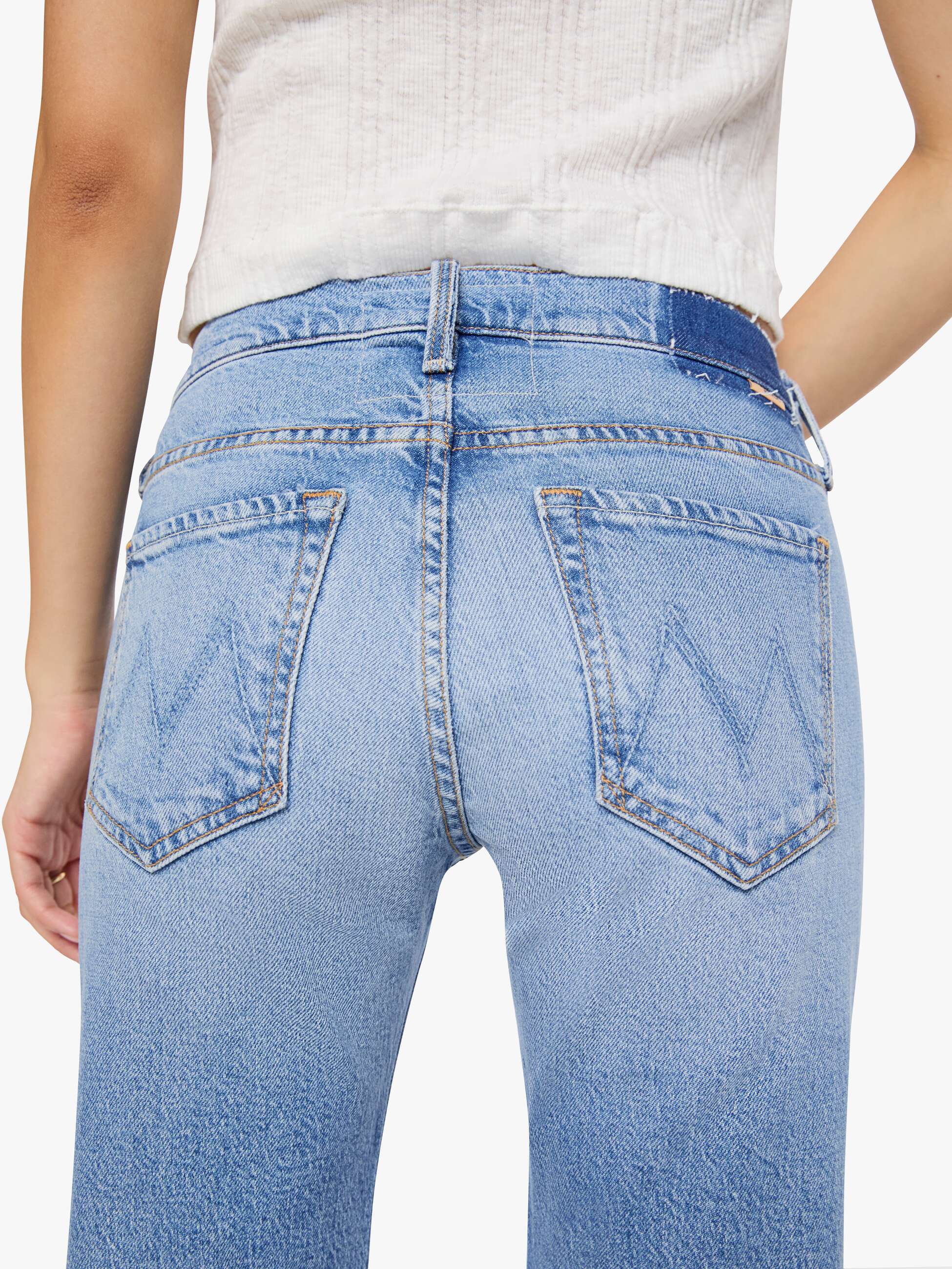Mother Denim Petites The Lil Jinx Sneak Jeans Sow Surreal
