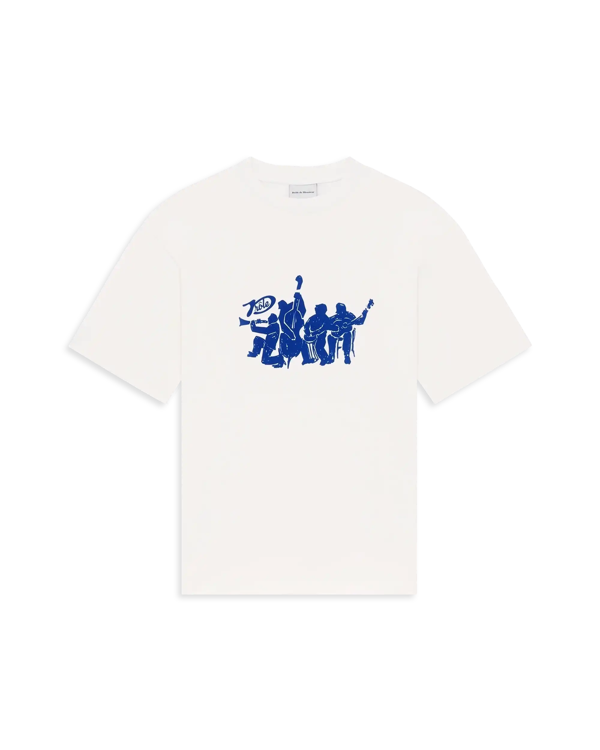 Drôle De Monsieur T-Shirt Musiciens Off White Print Baumwolle