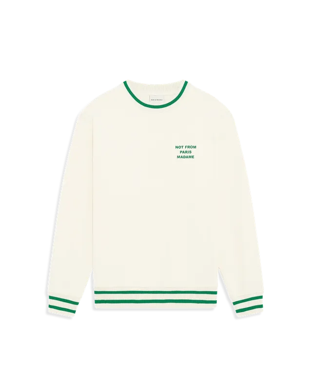 Drôle De Monsieur Sweatshirt Slogan Sport Sweatshirt Creme
